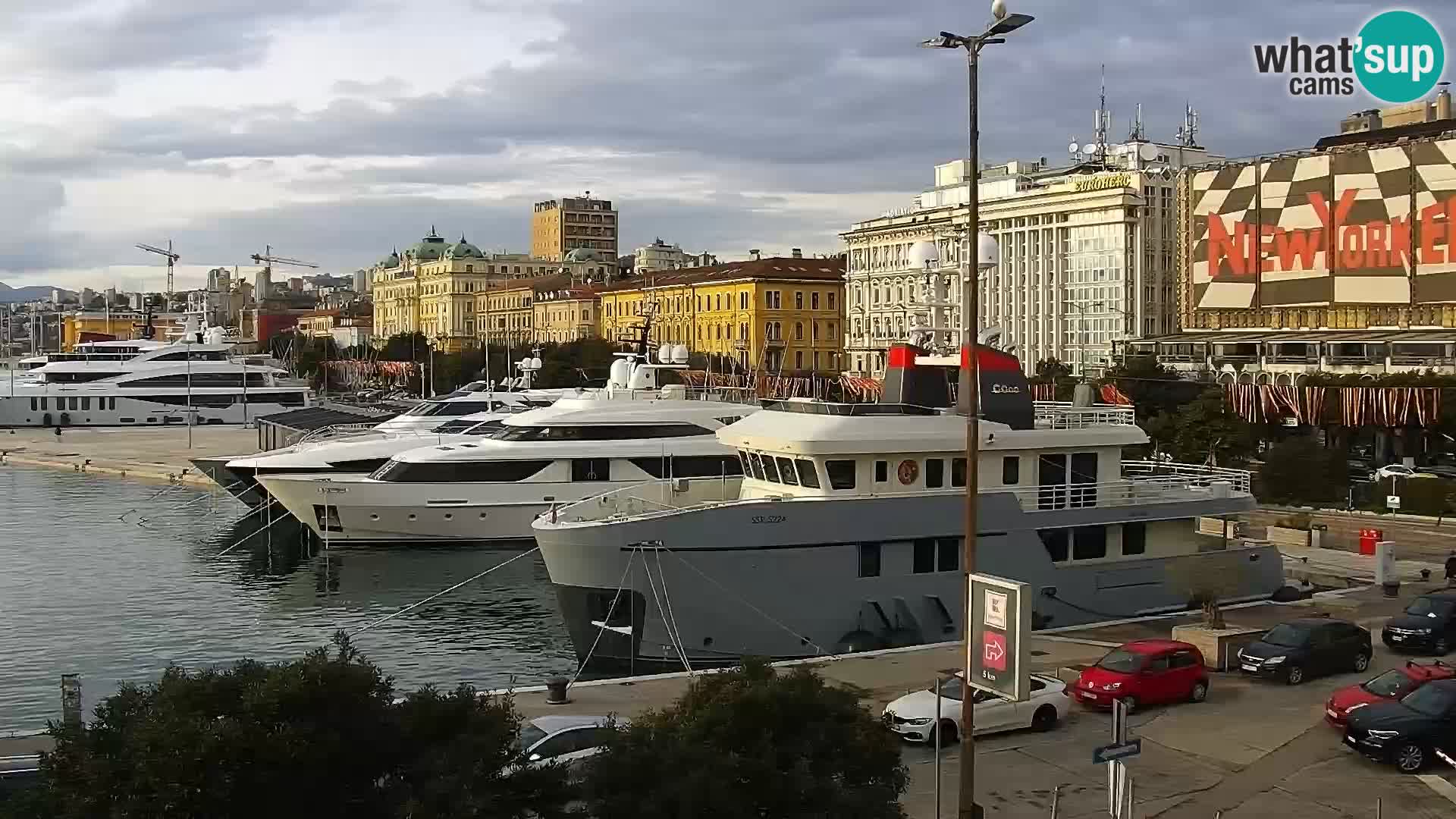 Die Riva und Marina in Rijeka – Live Webcam Kroatien