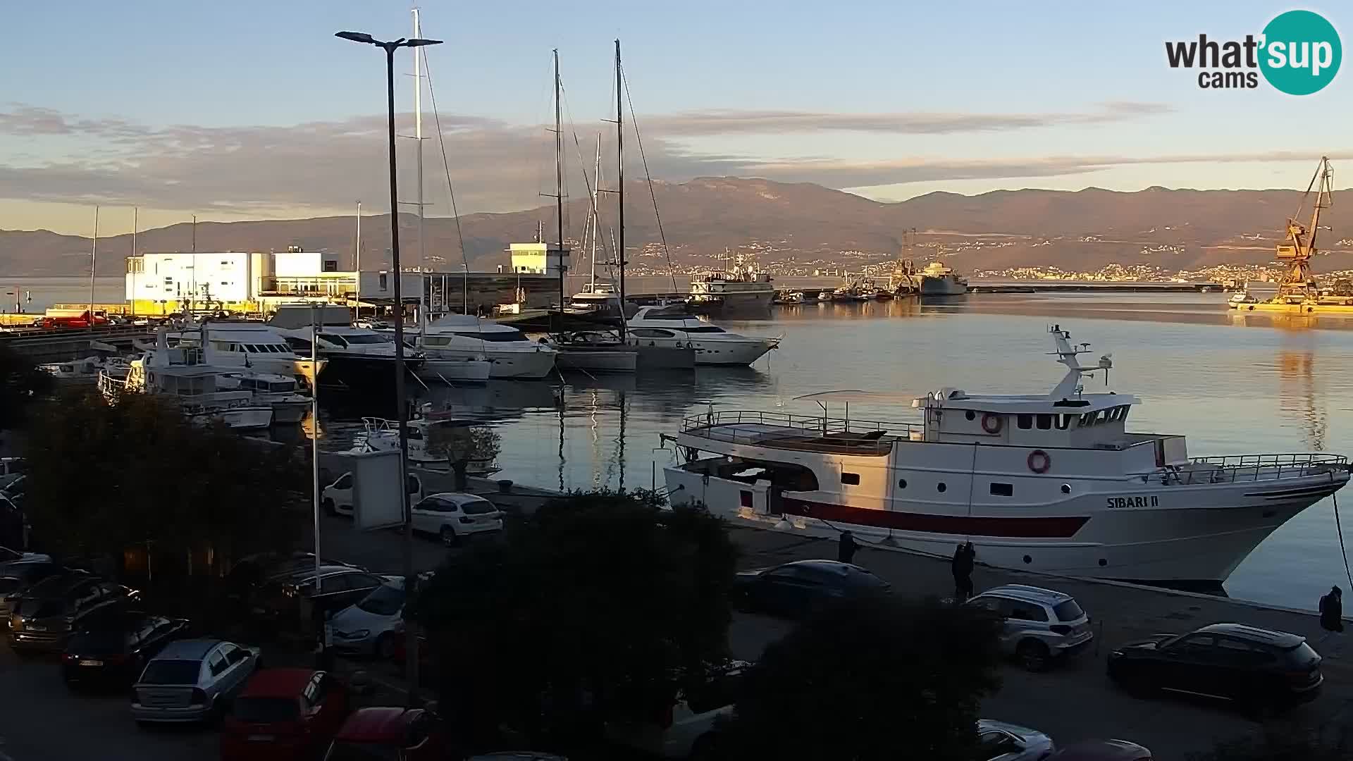 The Riva and Marina in Rijeka  – Live Webcam Croatia