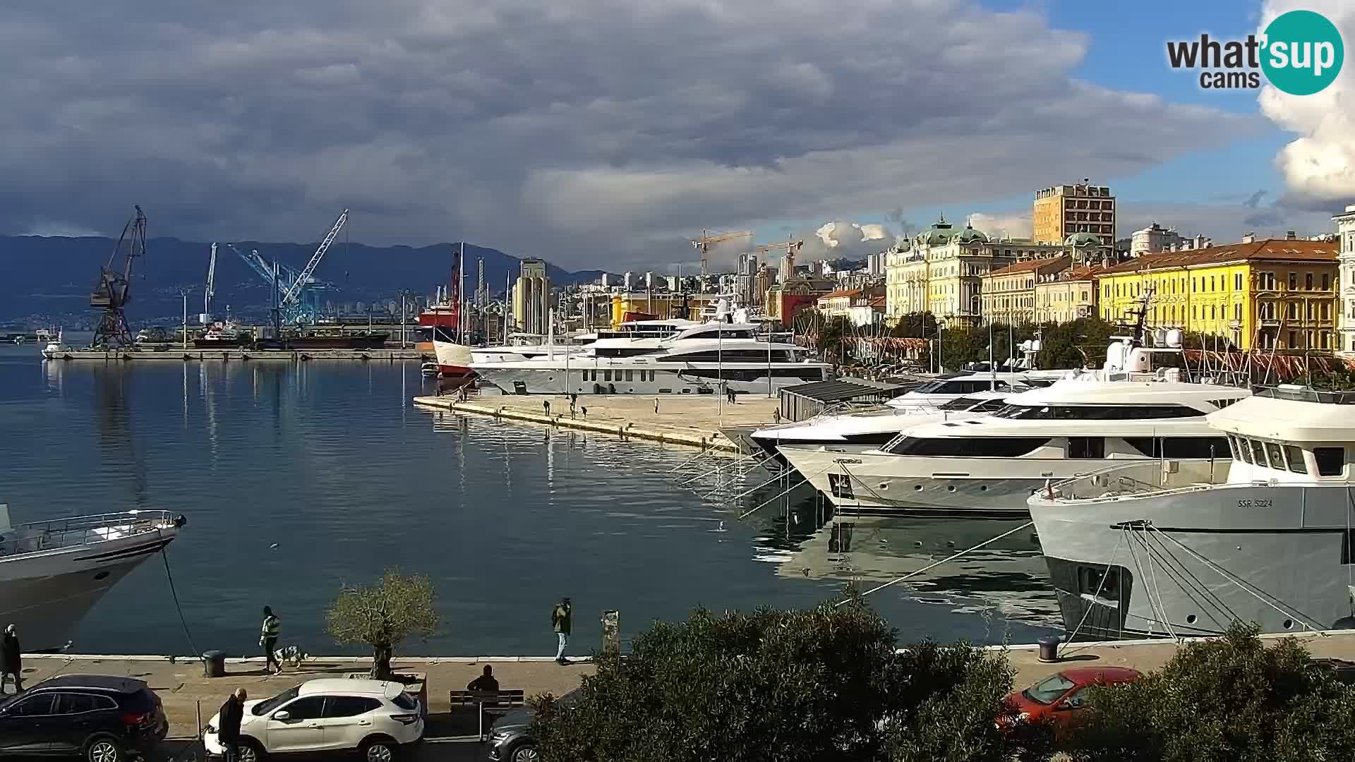 The Riva and Marina in Rijeka  – Live Webcam Croatia