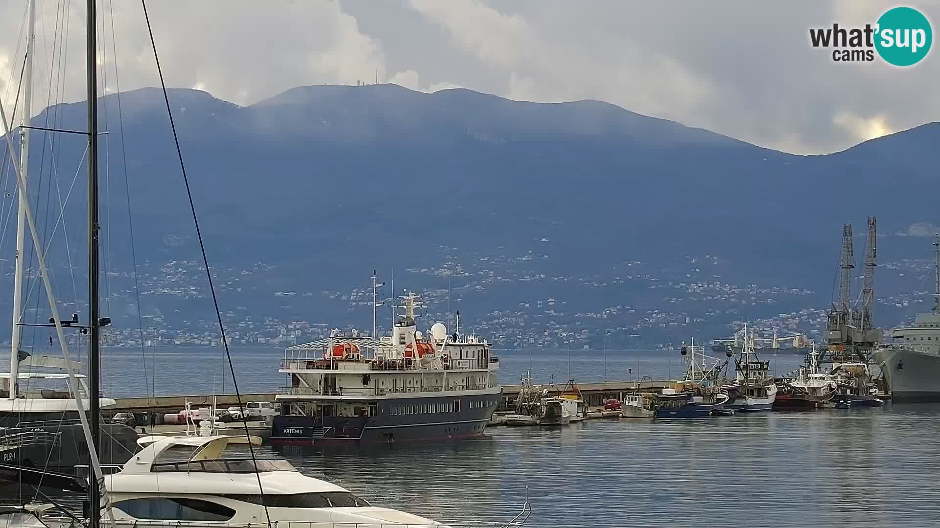 La Riva et Marina à Rijeka – Live Webcam Croatie