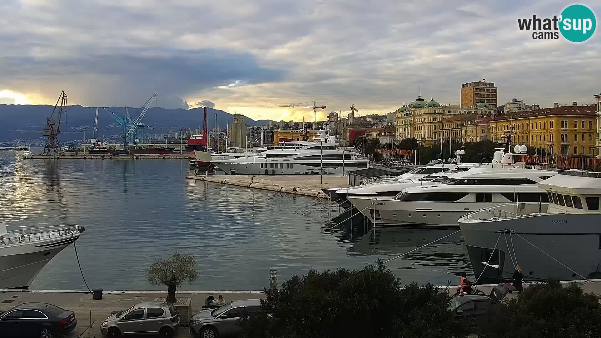The Riva and Marina in Rijeka  – Live Webcam Croatia