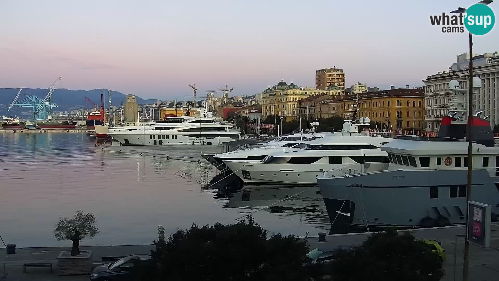 The Riva and Marina in Rijeka – Live Webcam Croatia