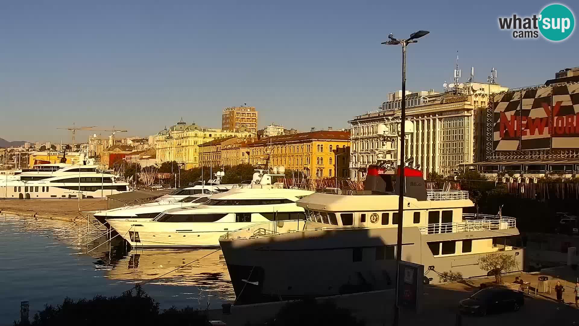 The Riva and Marina in Rijeka – Live Webcam Croatia