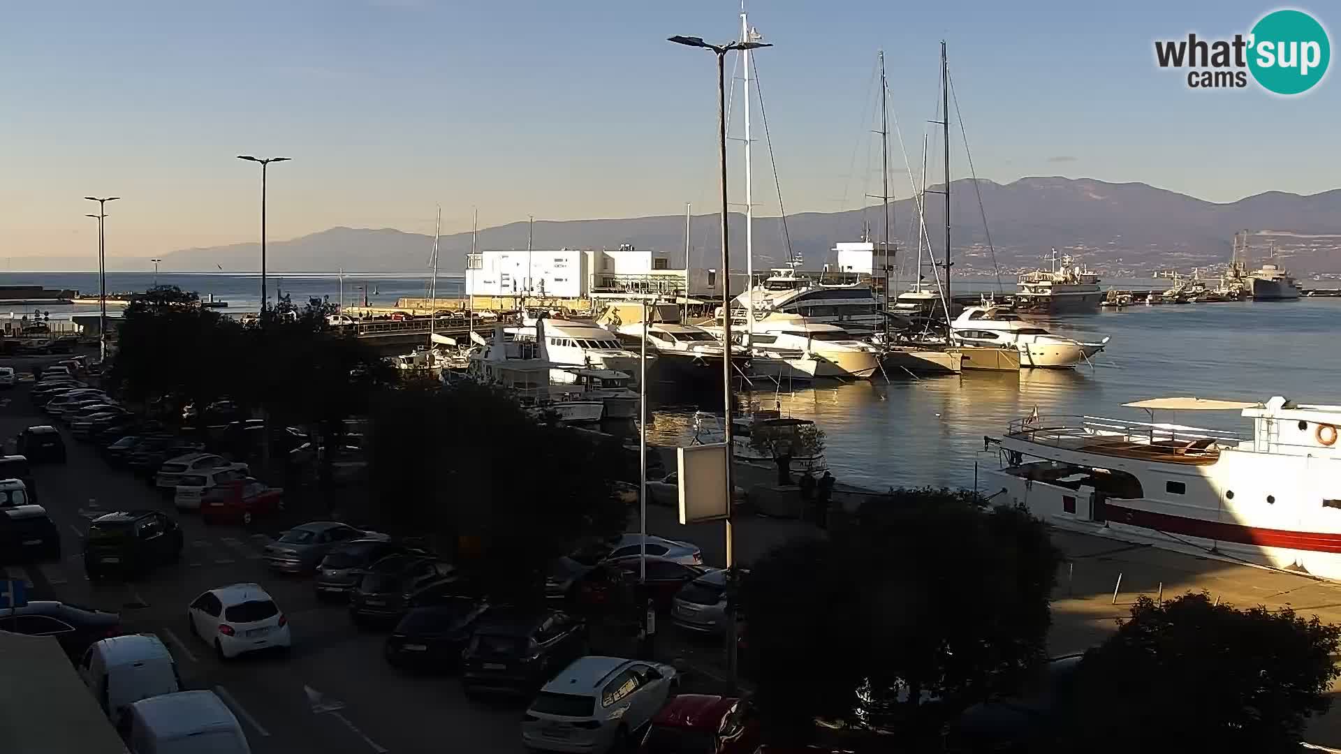 Die Riva und Marina in Rijeka – Live Webcam Kroatien