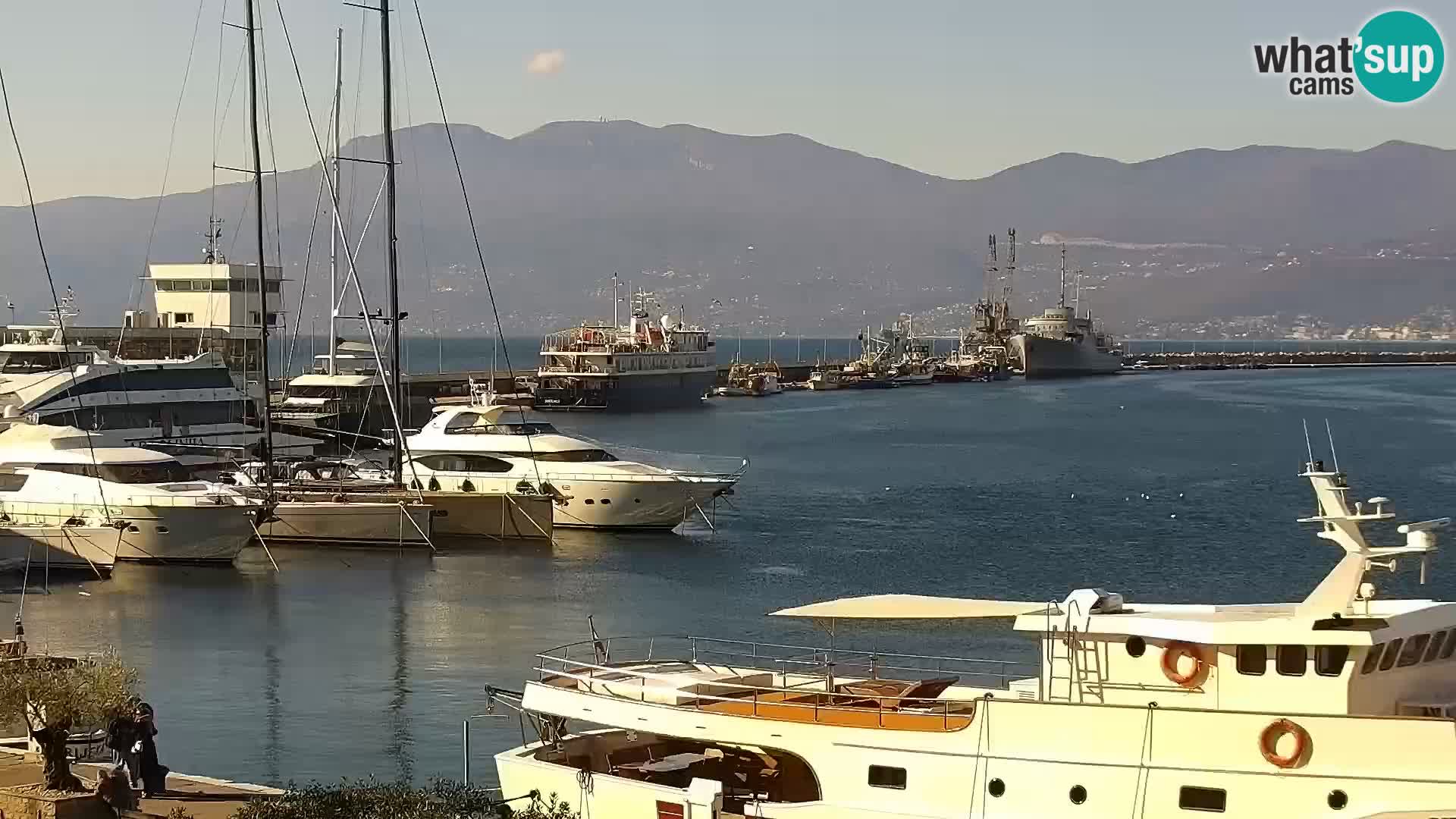 Die Riva und Marina in Rijeka – Live Webcam Kroatien