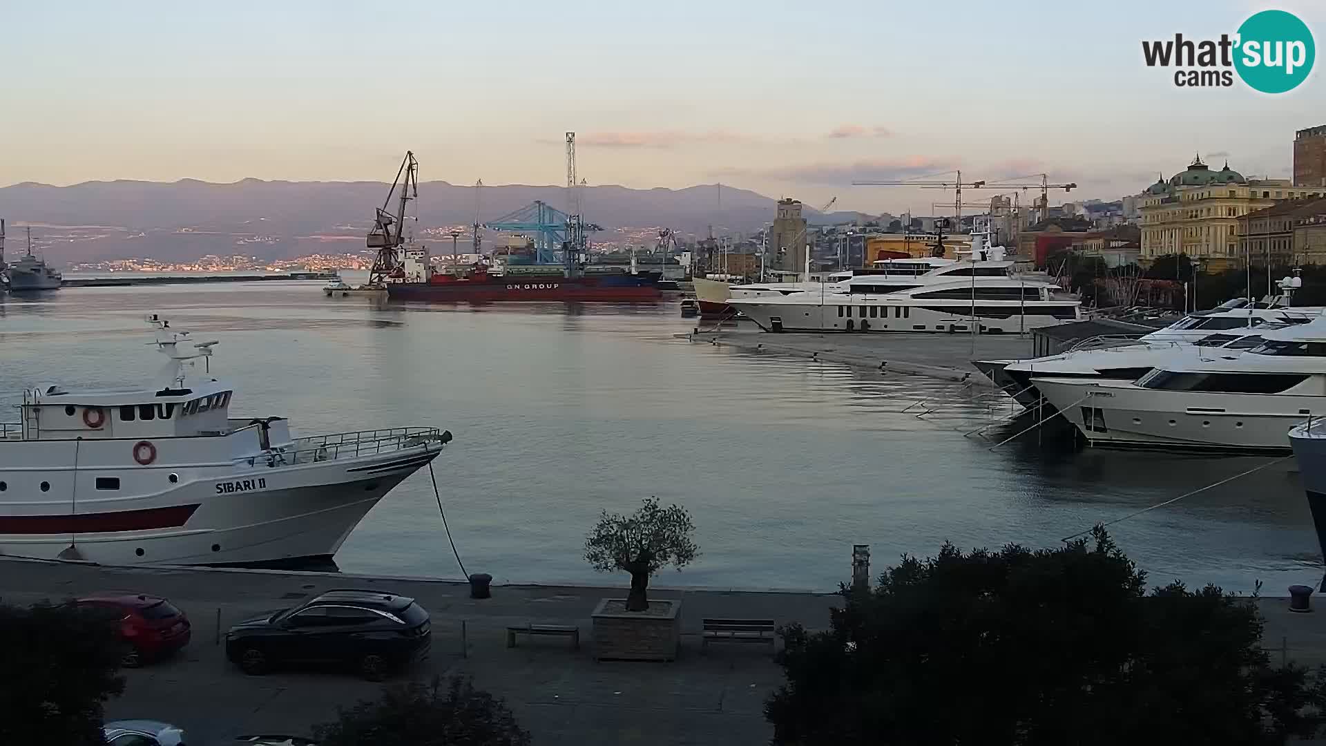 The Riva and Marina in Rijeka  – Live Webcam Croatia