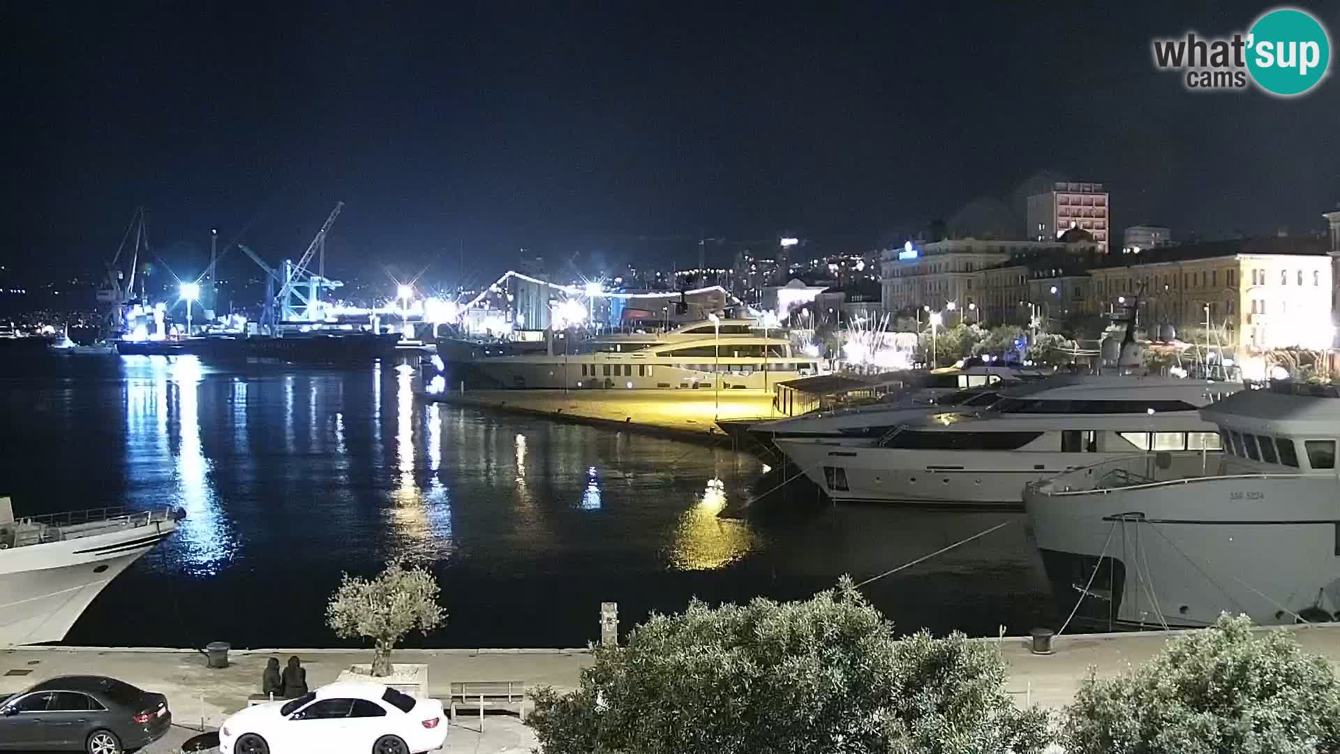 The Riva and Marina in Rijeka  – Live Webcam Croatia