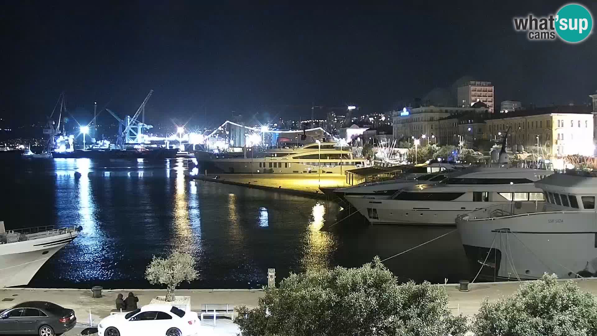 The Riva and Marina in Rijeka  – Live Webcam Croatia