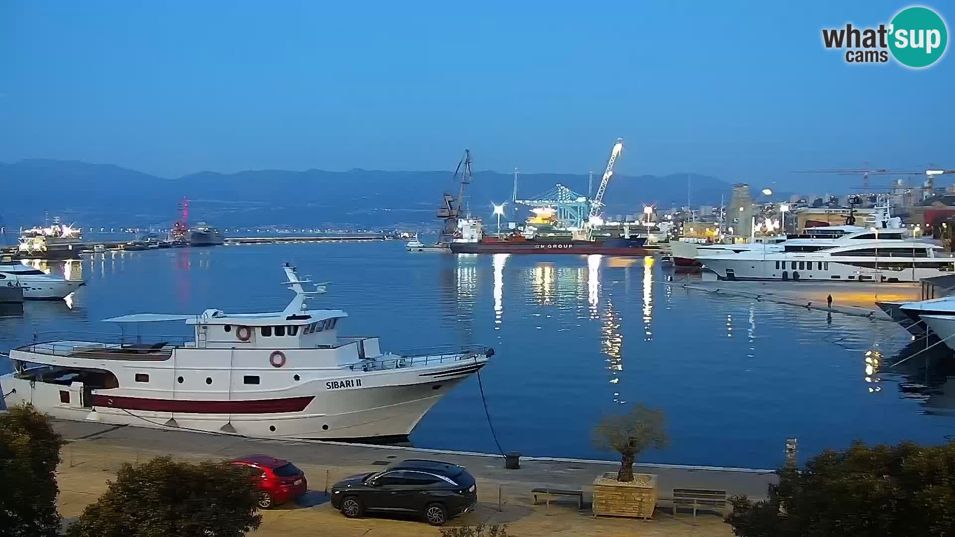 Die Riva und Marina in Rijeka – Live Webcam Kroatien