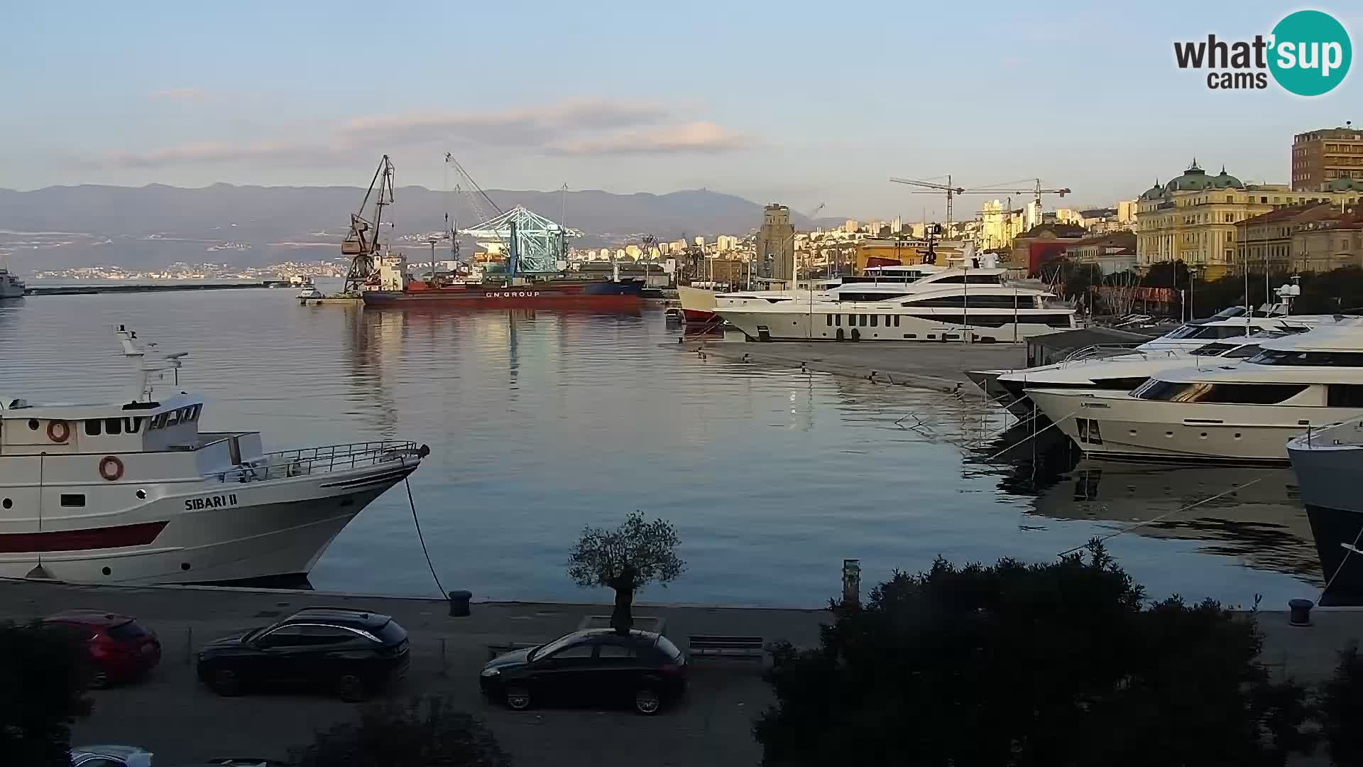 Die Riva und Marina in Rijeka – Live Webcam Kroatien