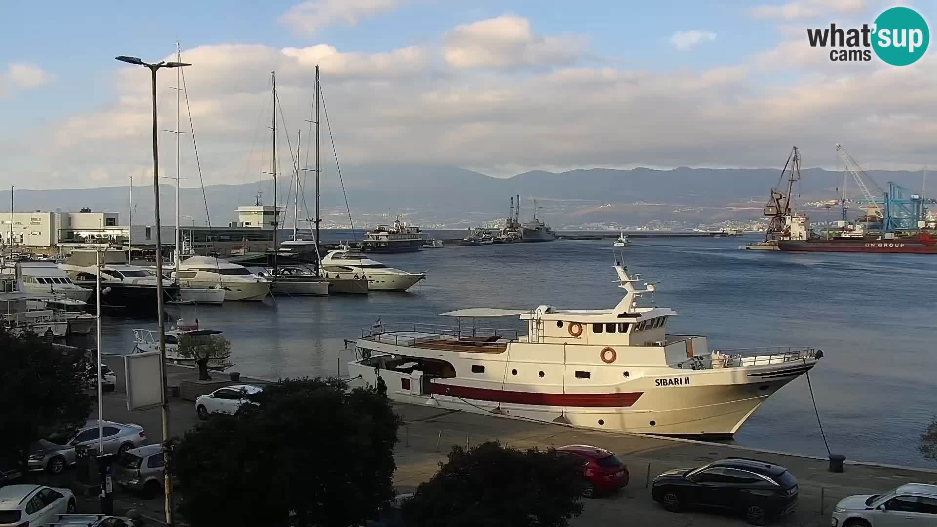 La Riva et Marina à Rijeka – Live Webcam Croatie