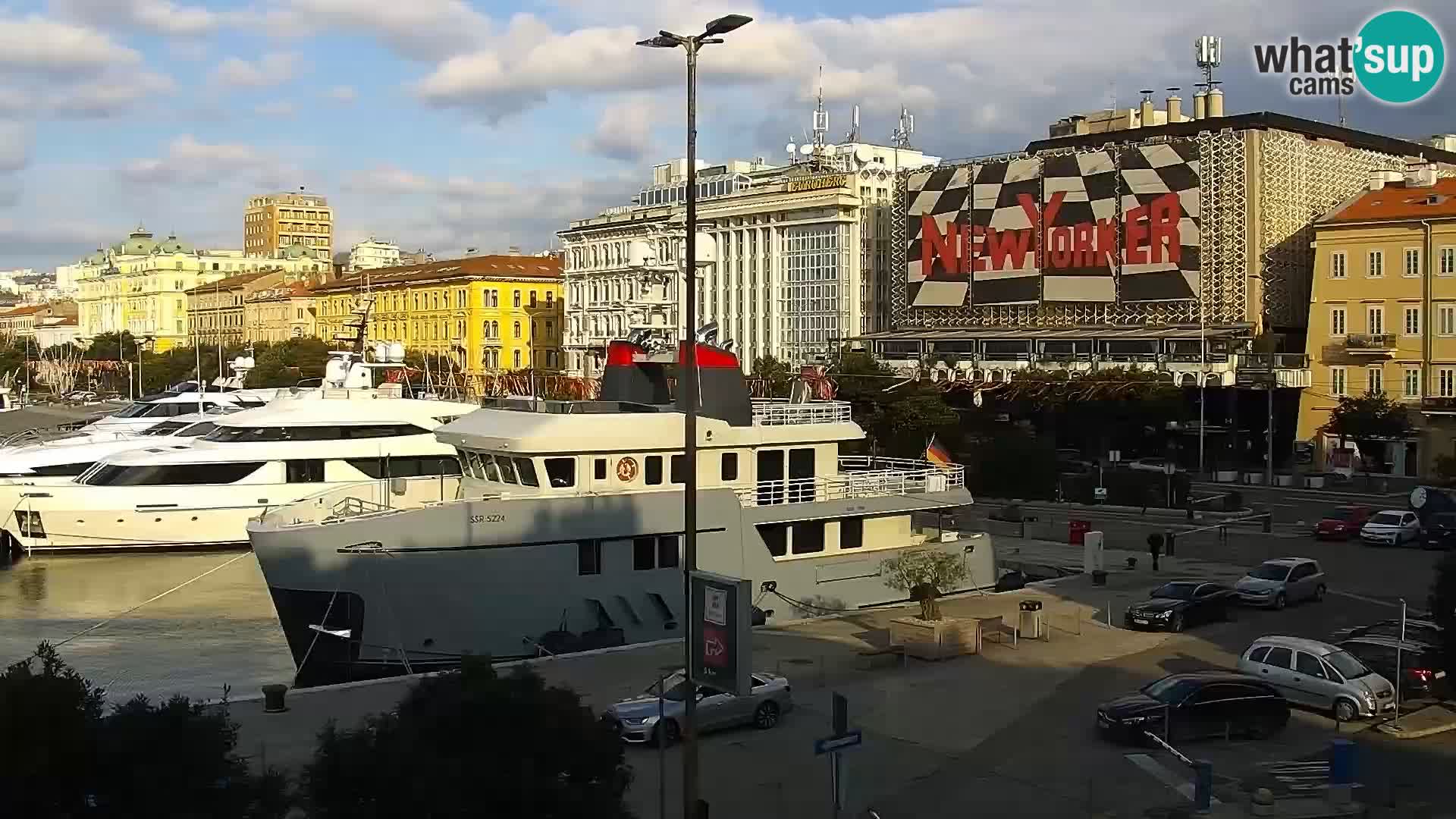 La Riva y Marina en Rijeka – Webcam en vivo Croacia