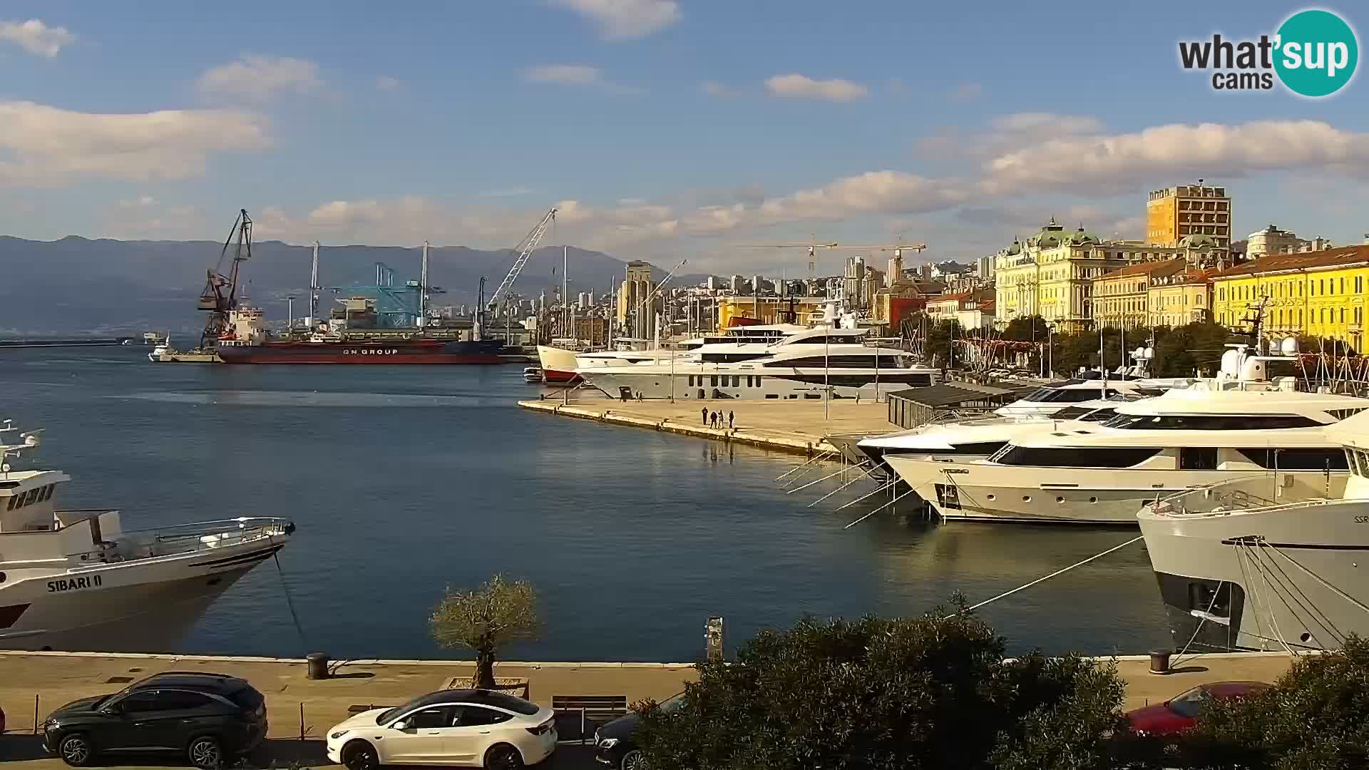 La Riva y Marina en Rijeka – Webcam en vivo Croacia