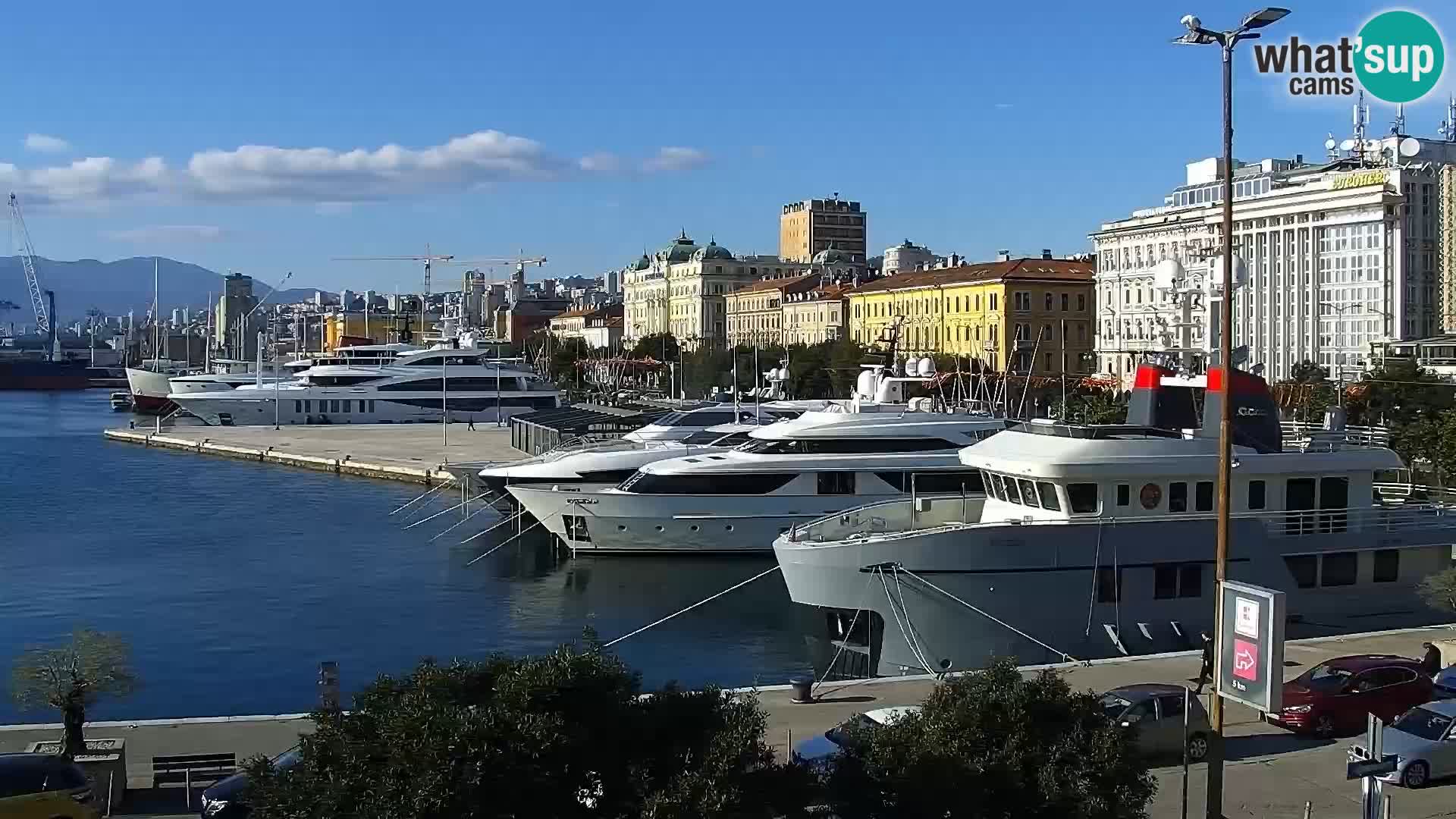 La Riva et Marina à Rijeka – Live Webcam Croatie