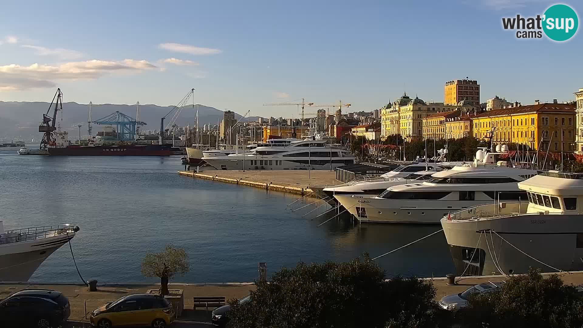 La Riva et Marina à Rijeka – Live Webcam Croatie
