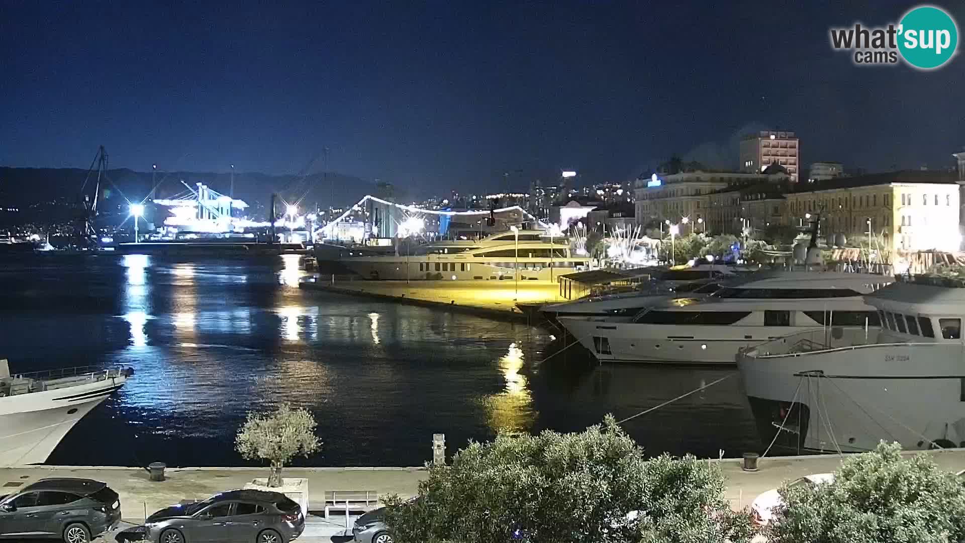 The Riva and Marina in Rijeka  – Live Webcam Croatia