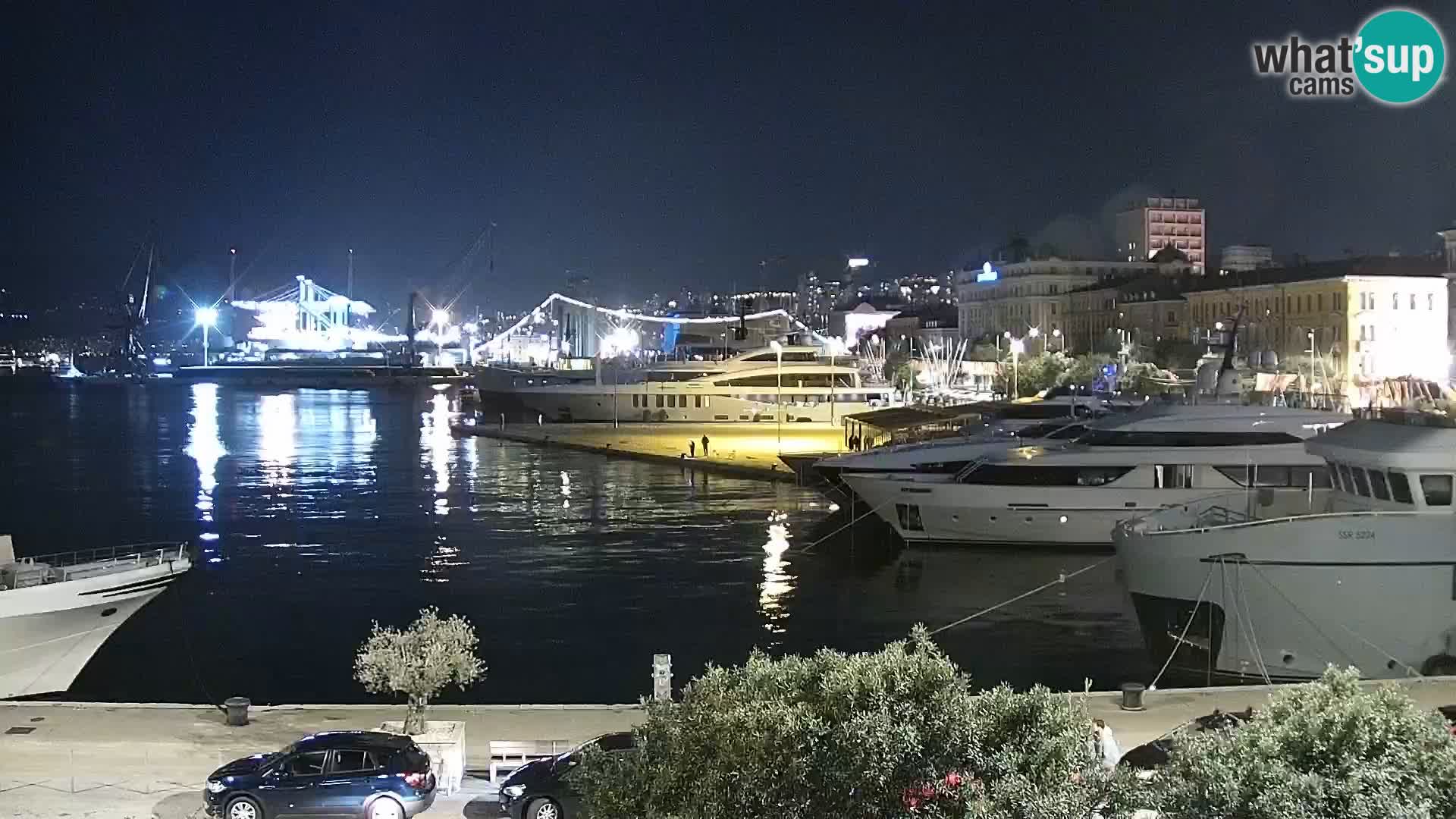 The Riva and Marina in Rijeka  – Live Webcam Croatia