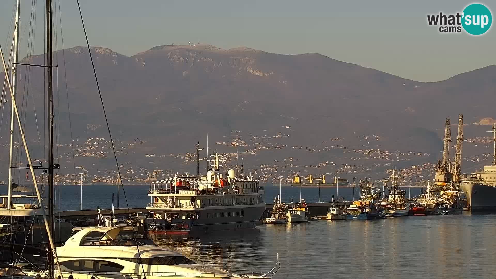 The Riva and Marina in Rijeka  – Live Webcam Croatia