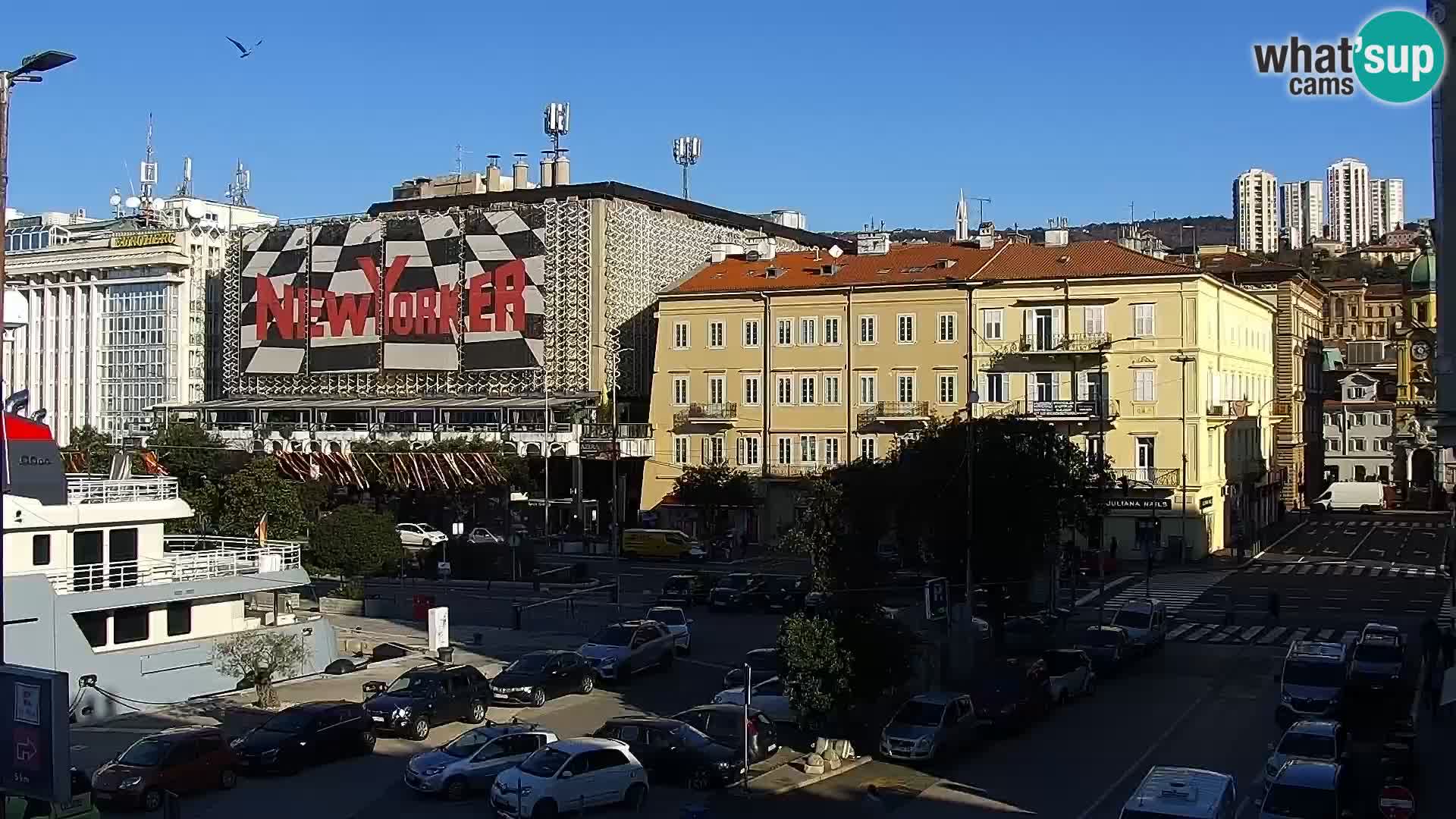 The Riva and Marina in Rijeka  – Live Webcam Croatia