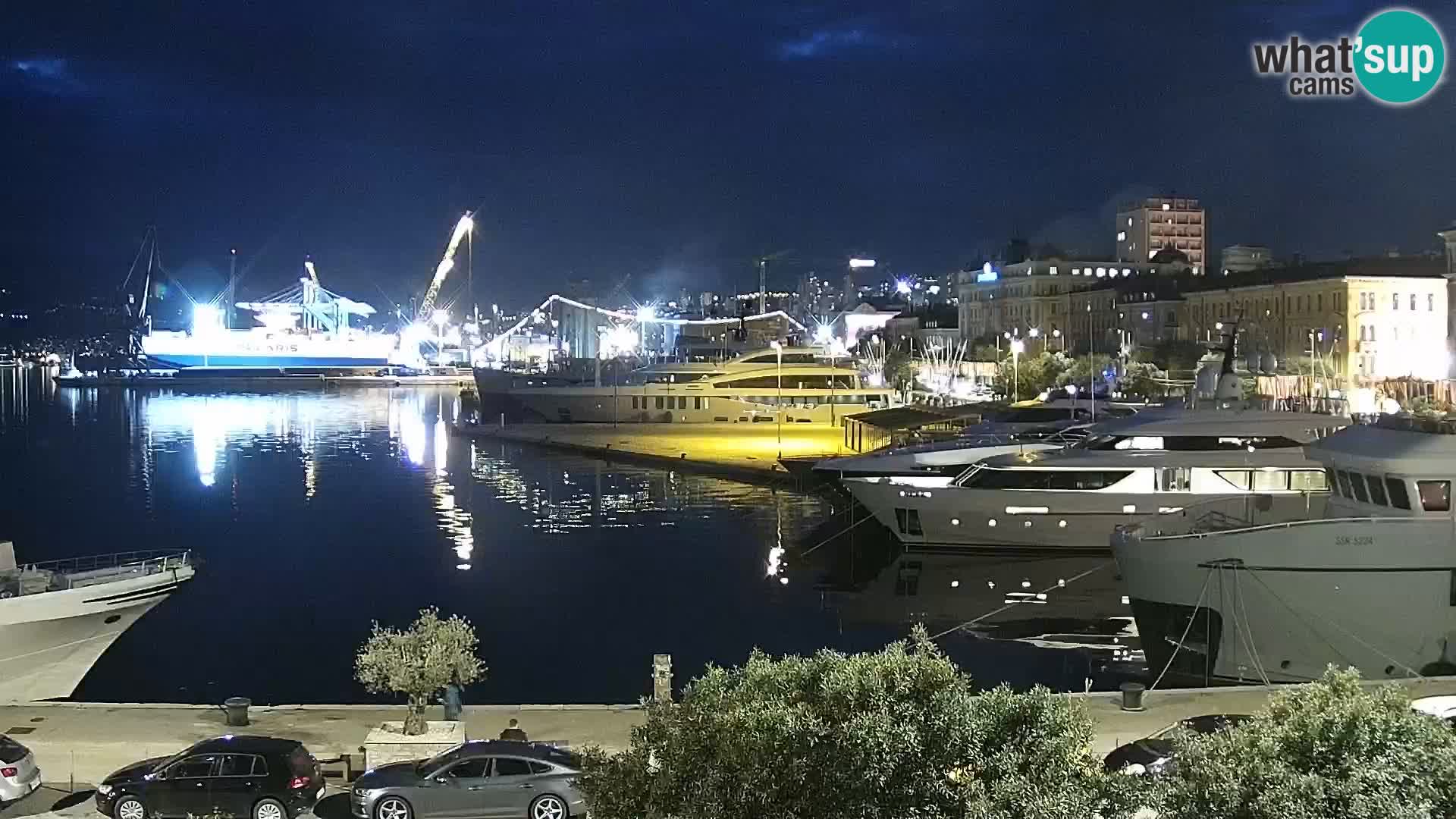 La Riva et Marina à Rijeka – Live Webcam Croatie