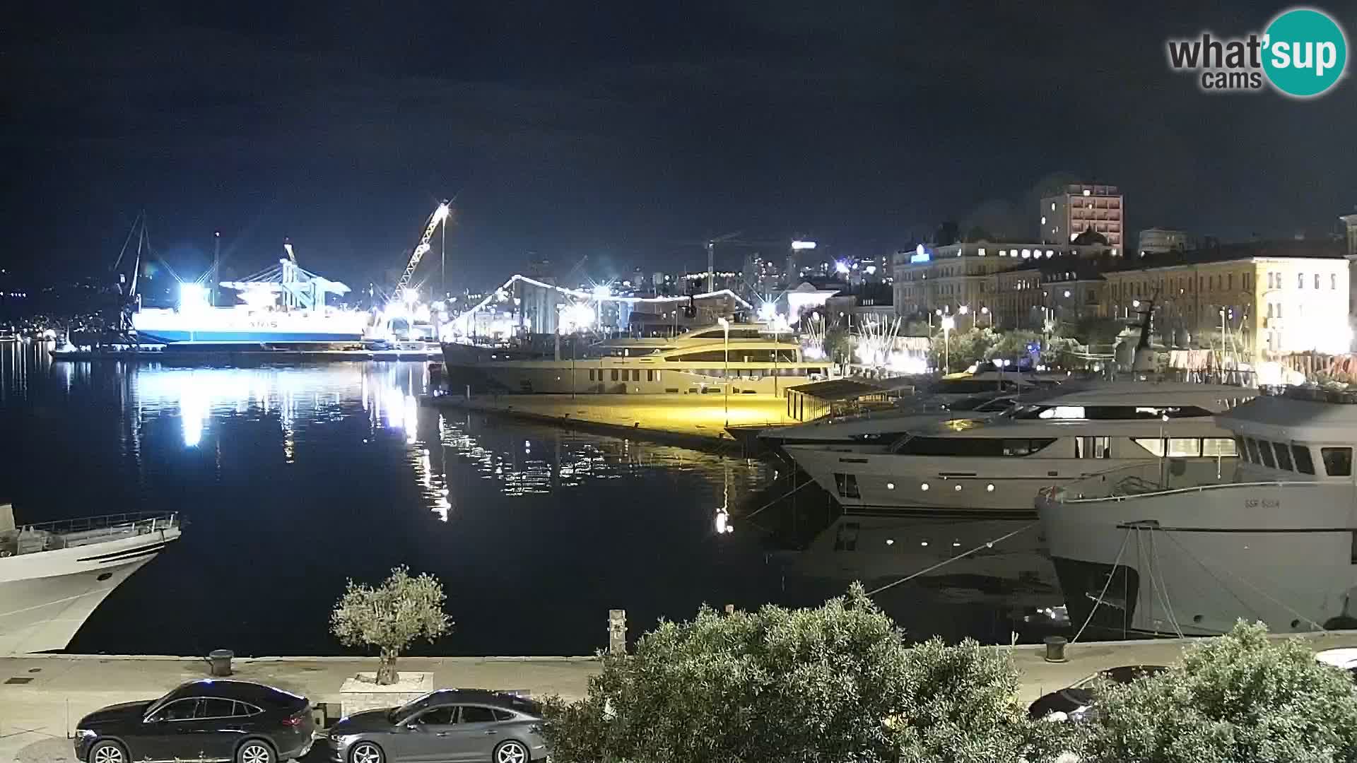 The Riva and Marina in Rijeka  – Live Webcam Croatia