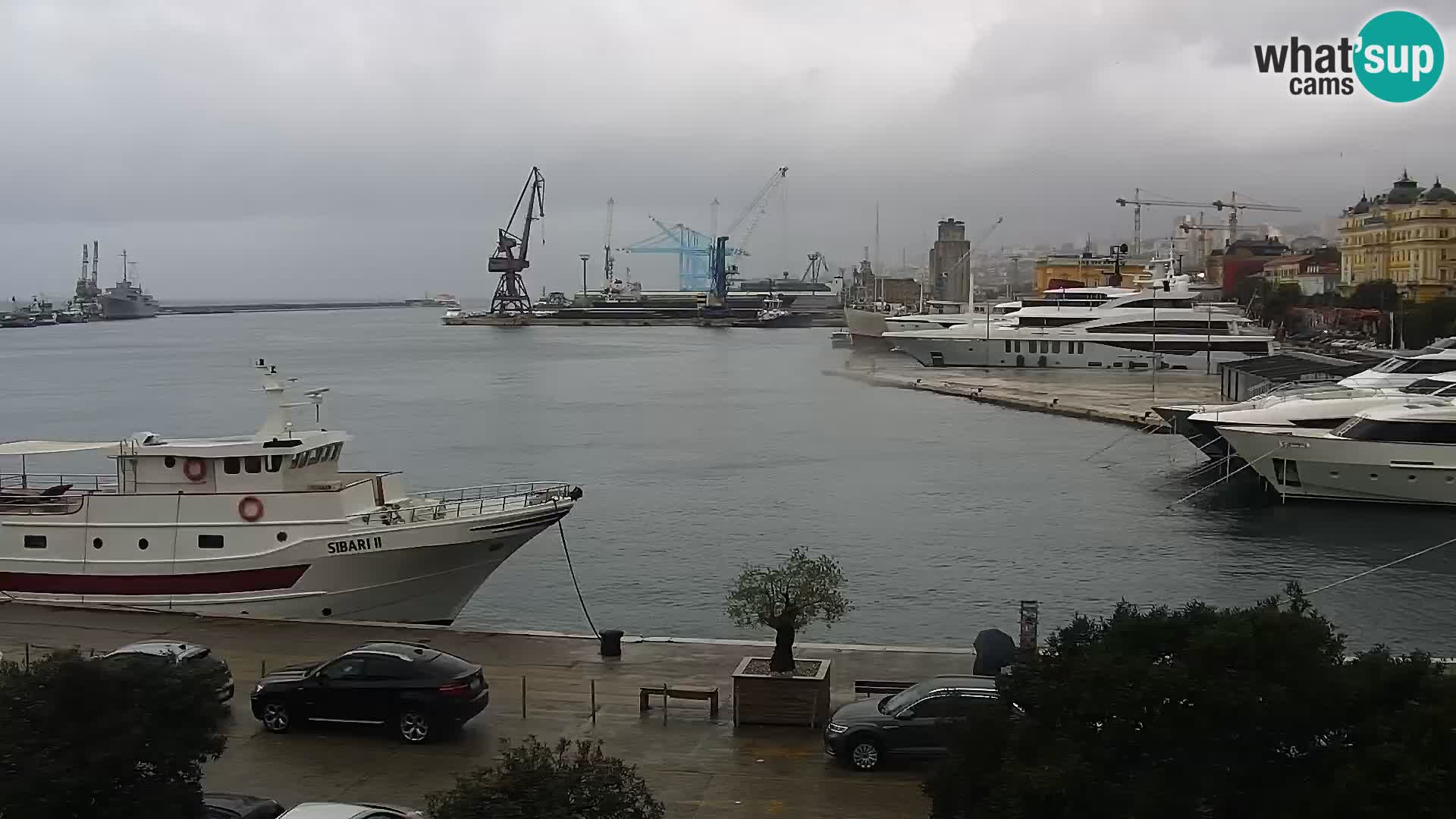 La Riva et Marina à Rijeka – Live Webcam Croatie
