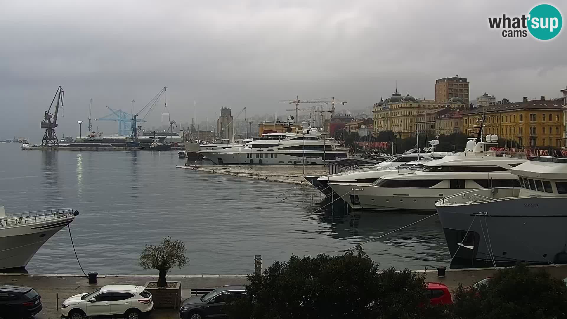 The Riva and Marina in Rijeka  – Live Webcam Croatia
