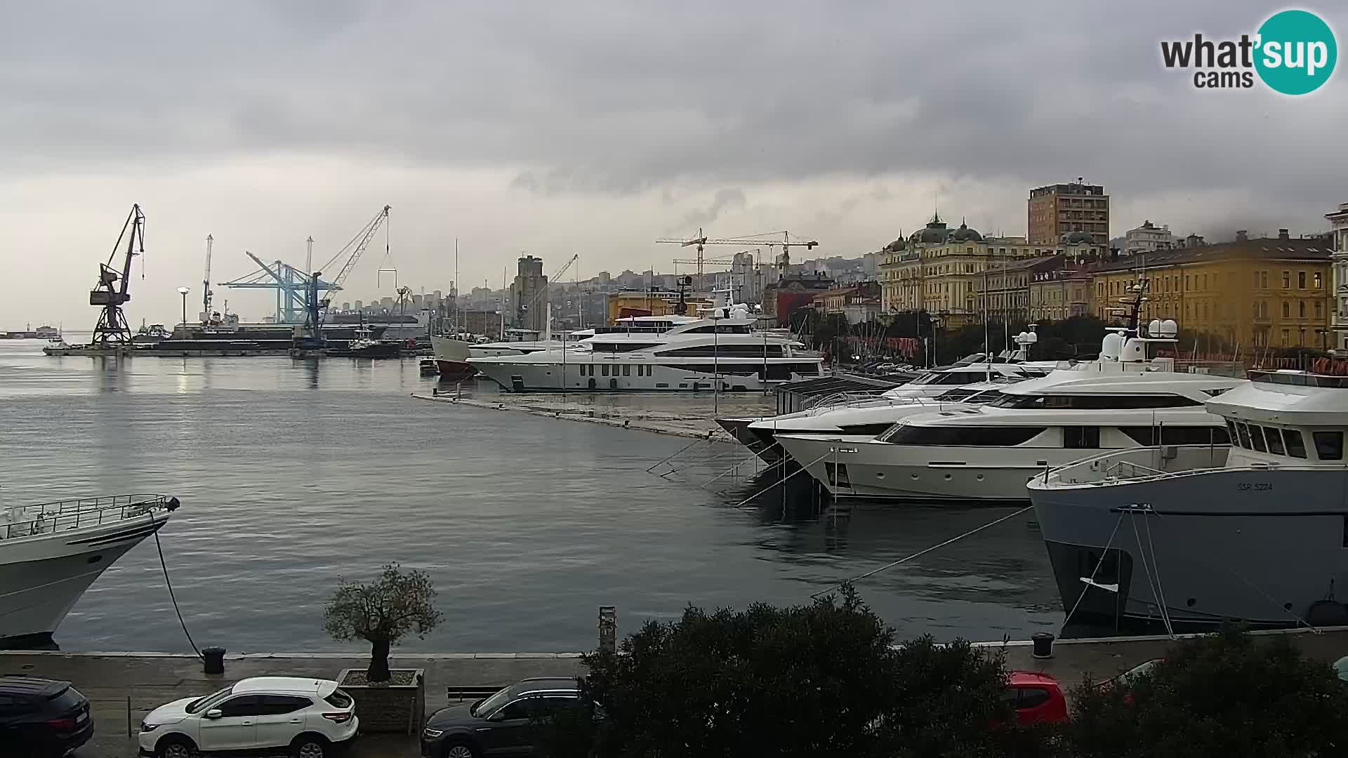 La Riva et Marina à Rijeka – Live Webcam Croatie
