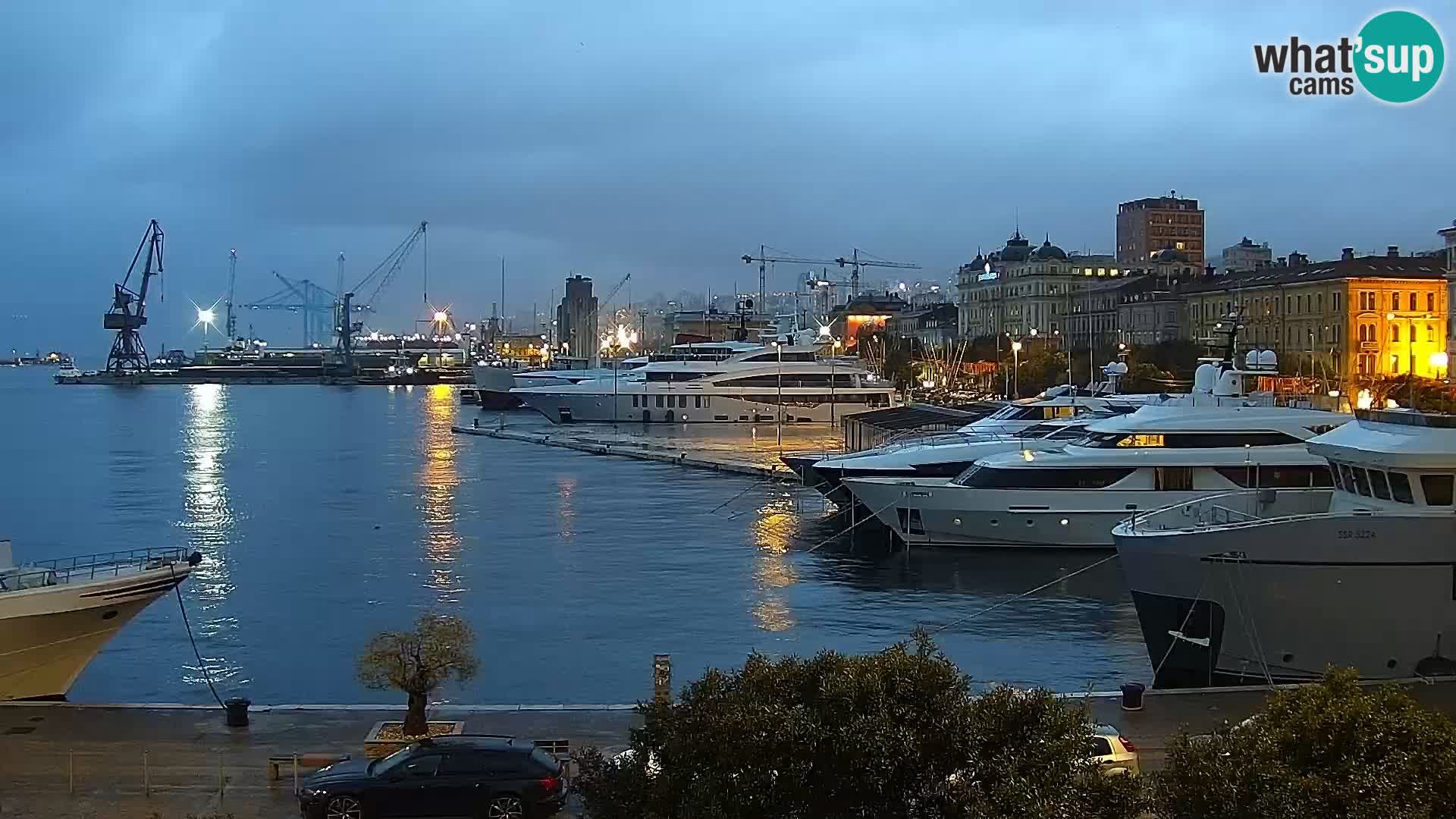 The Riva and Marina in Rijeka – Live Webcam Croatia
