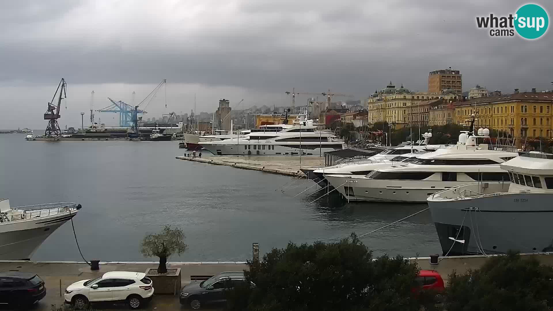 La Riva et Marina à Rijeka – Live Webcam Croatie