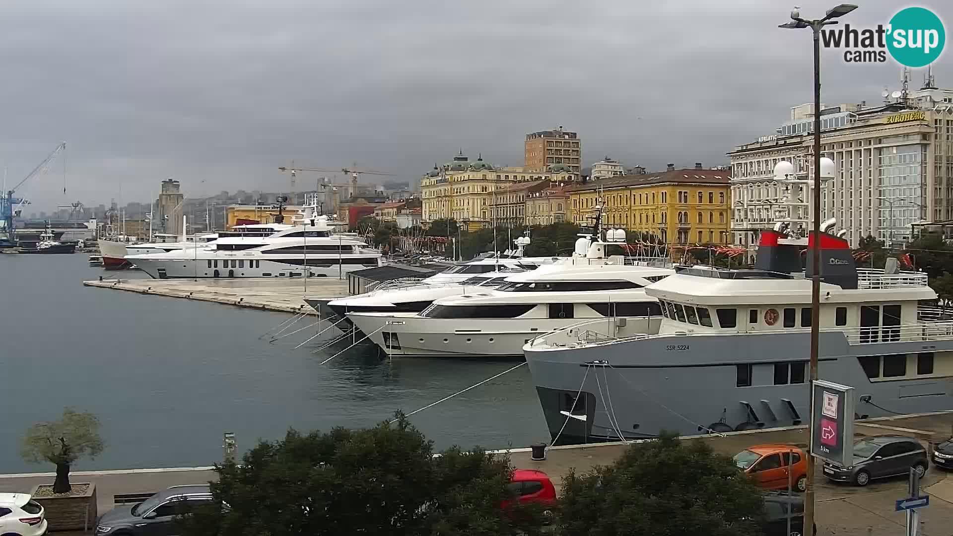 The Riva and Marina in Rijeka  – Live Webcam Croatia