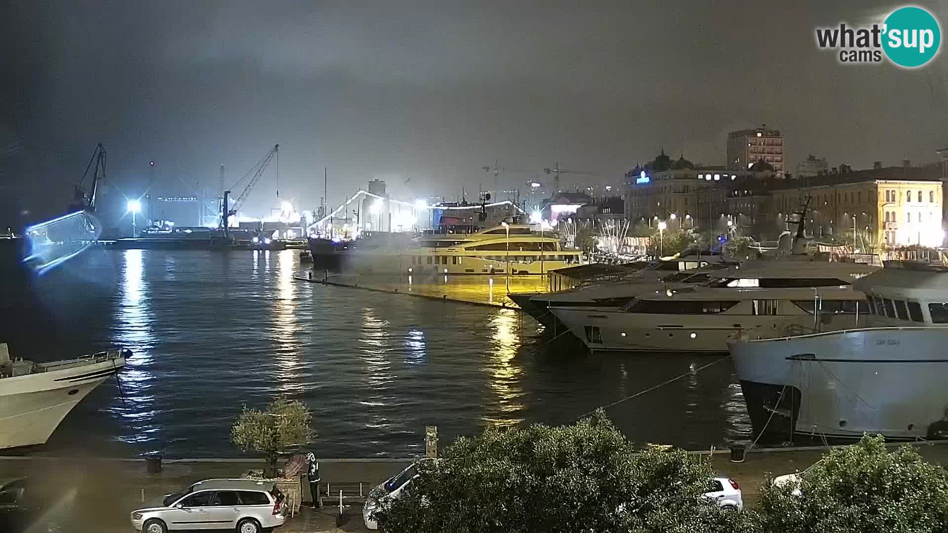 The Riva and Marina in Rijeka  – Live Webcam Croatia