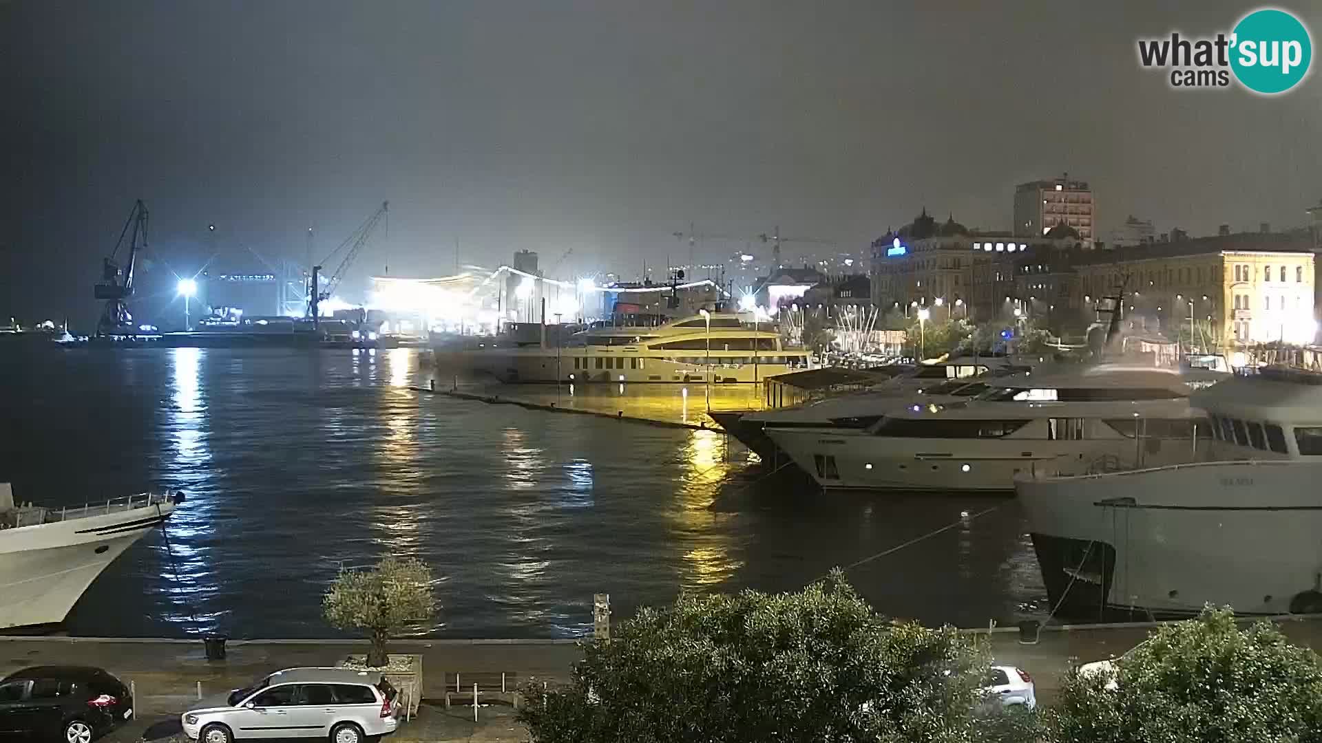 The Riva and Marina in Rijeka  – Live Webcam Croatia