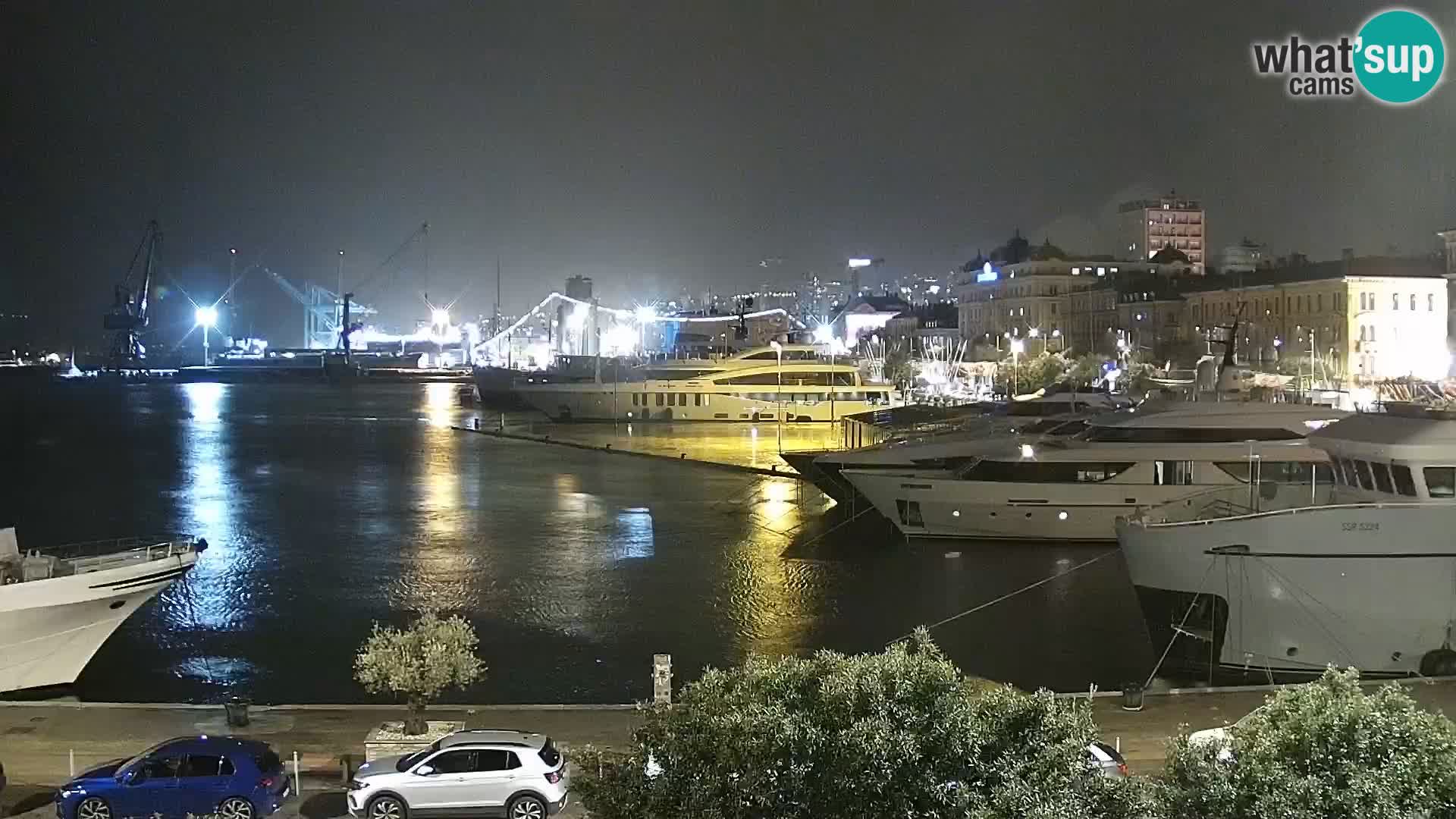 La Riva y Marina en Rijeka – Webcam en vivo Croacia