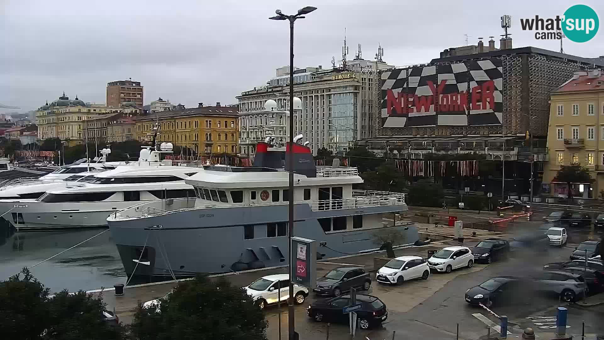 The Riva and Marina in Rijeka  – Live Webcam Croatia
