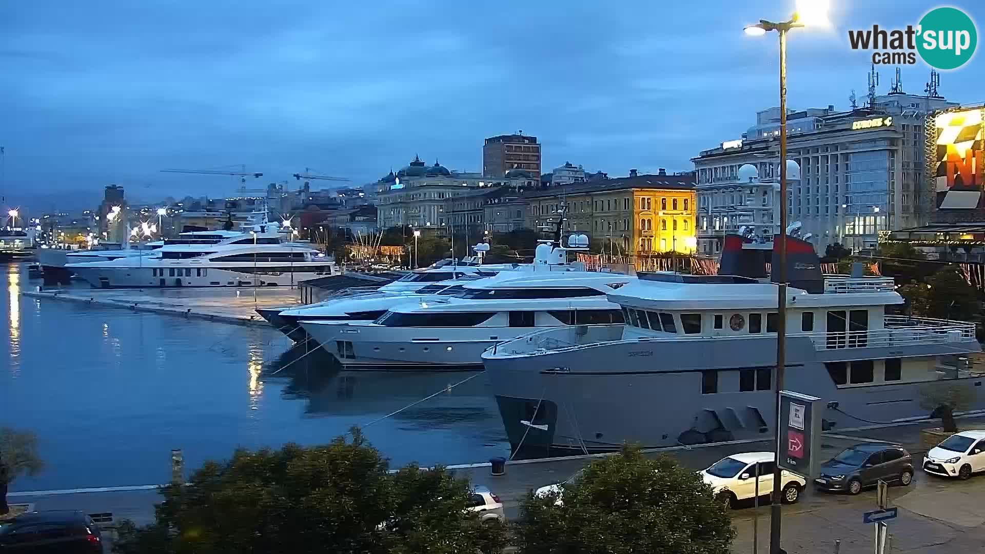 La Riva e la Marina a Rijeka (Fiume) – Live Webcam Croazia