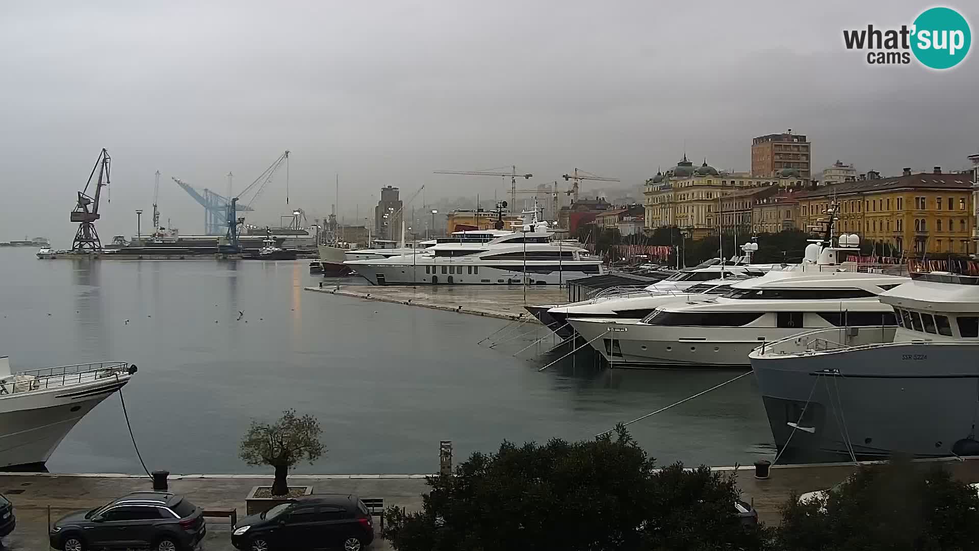 La Riva y Marina en Rijeka – Webcam en vivo Croacia