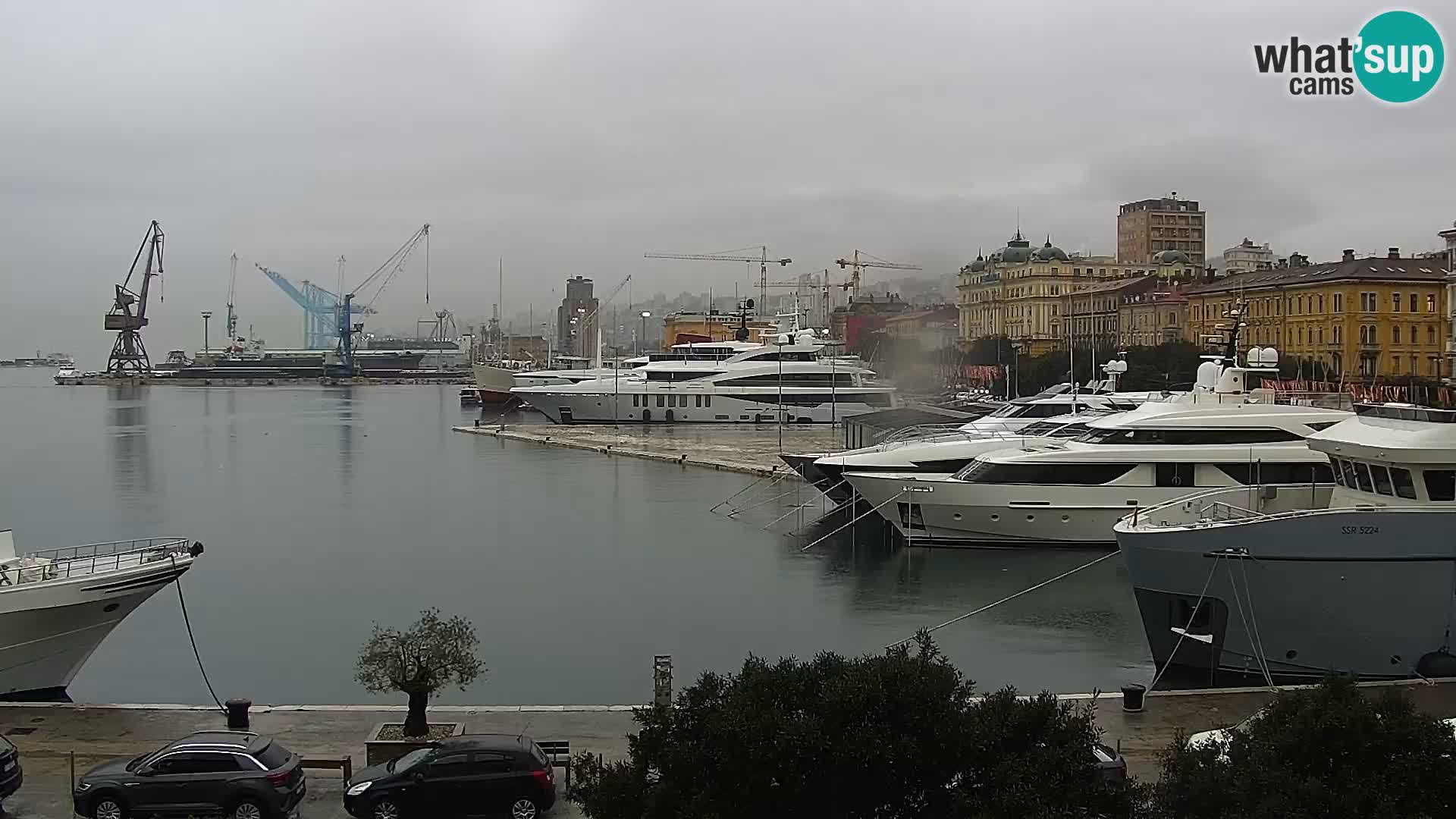 La Riva y Marina en Rijeka – Webcam en vivo Croacia