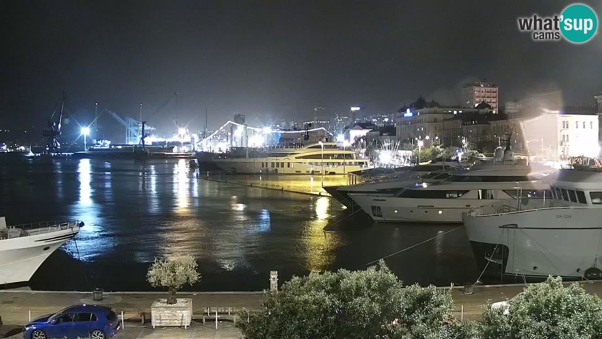 The Riva and Marina in Rijeka  – Live Webcam Croatia