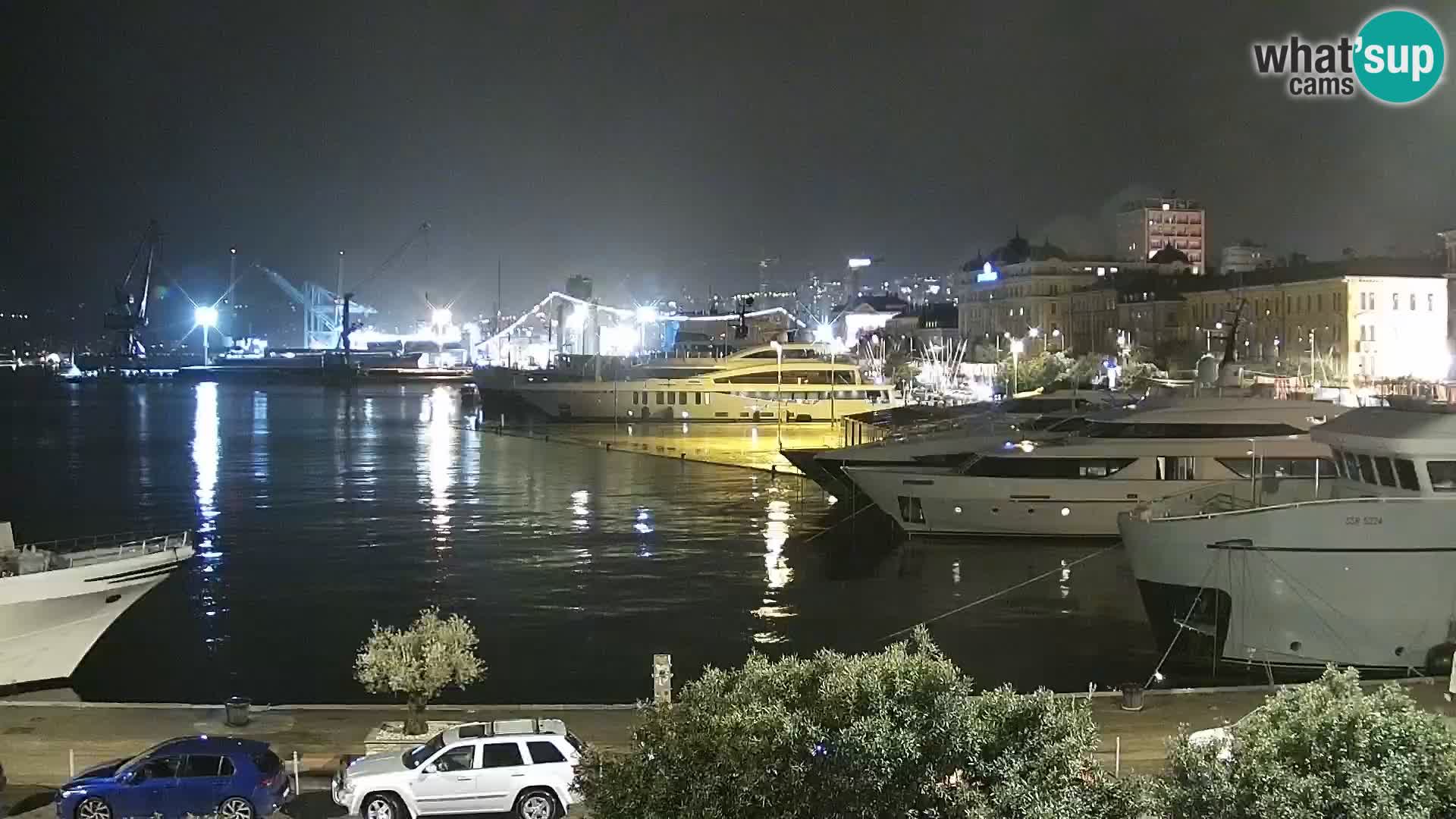 The Riva and Marina in Rijeka  – Live Webcam Croatia