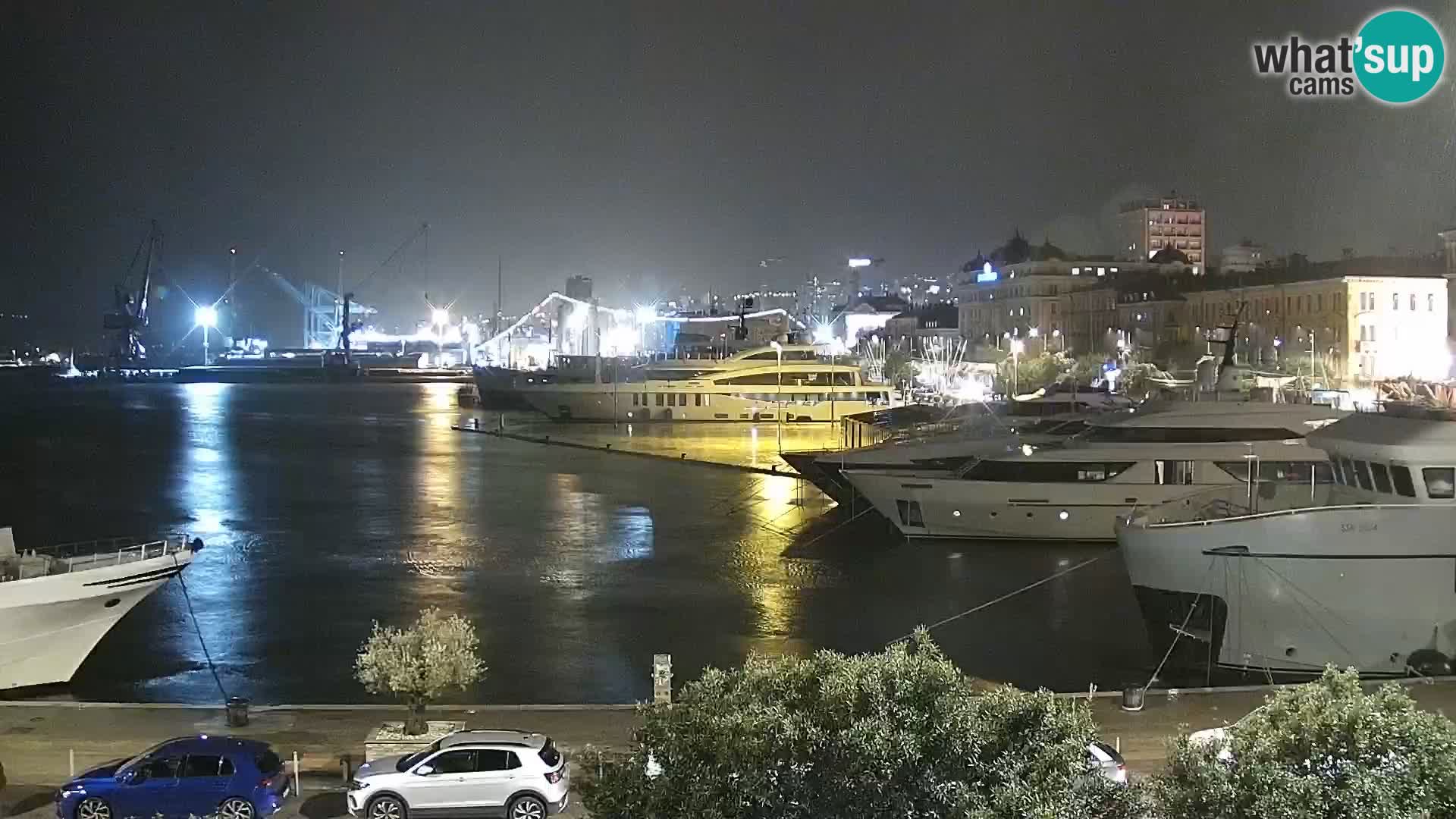 La Riva y Marina en Rijeka – Webcam en vivo Croacia