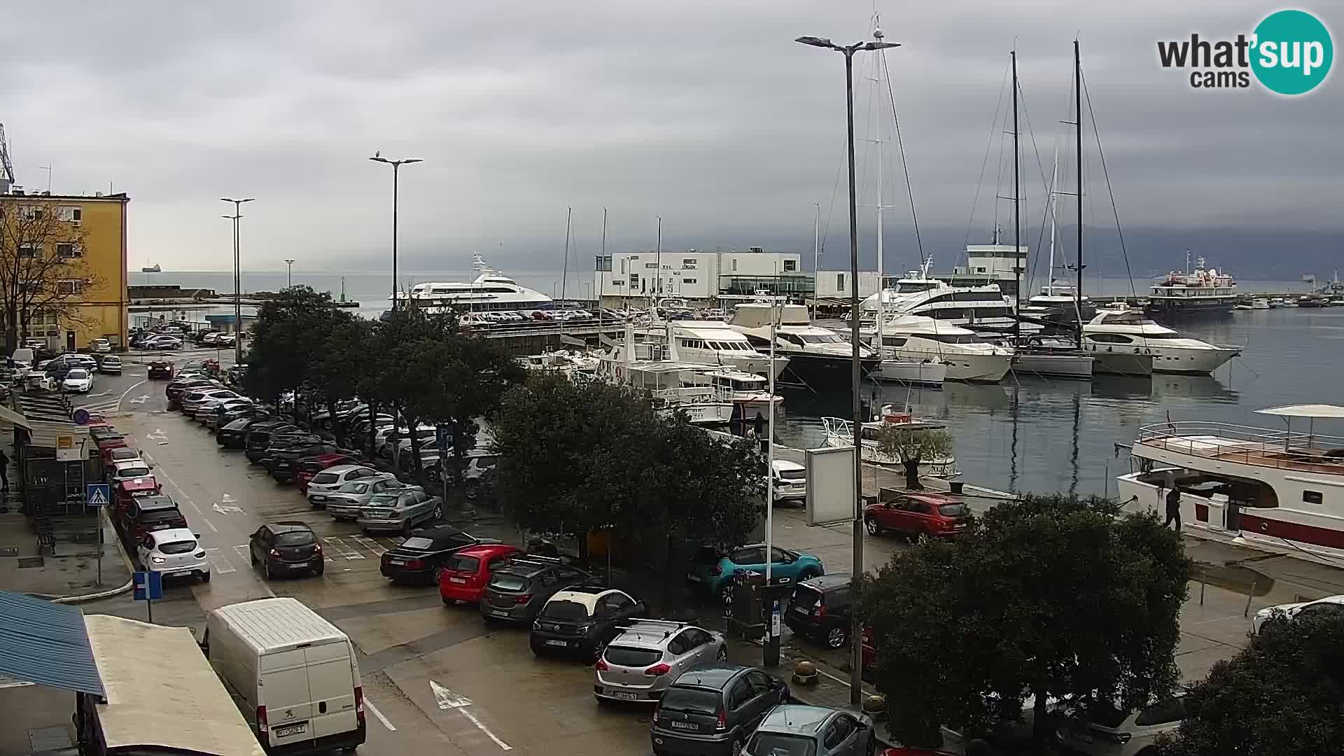 La Riva y Marina en Rijeka – Webcam en vivo Croacia