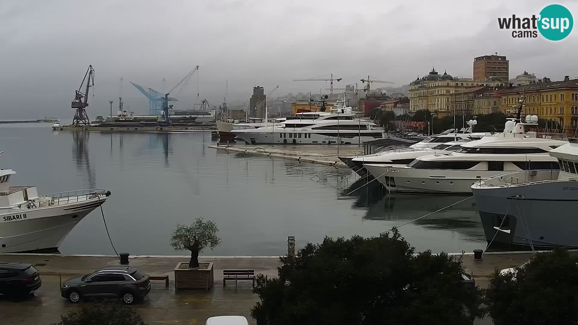 La Riva y Marina en Rijeka – Webcam en vivo Croacia