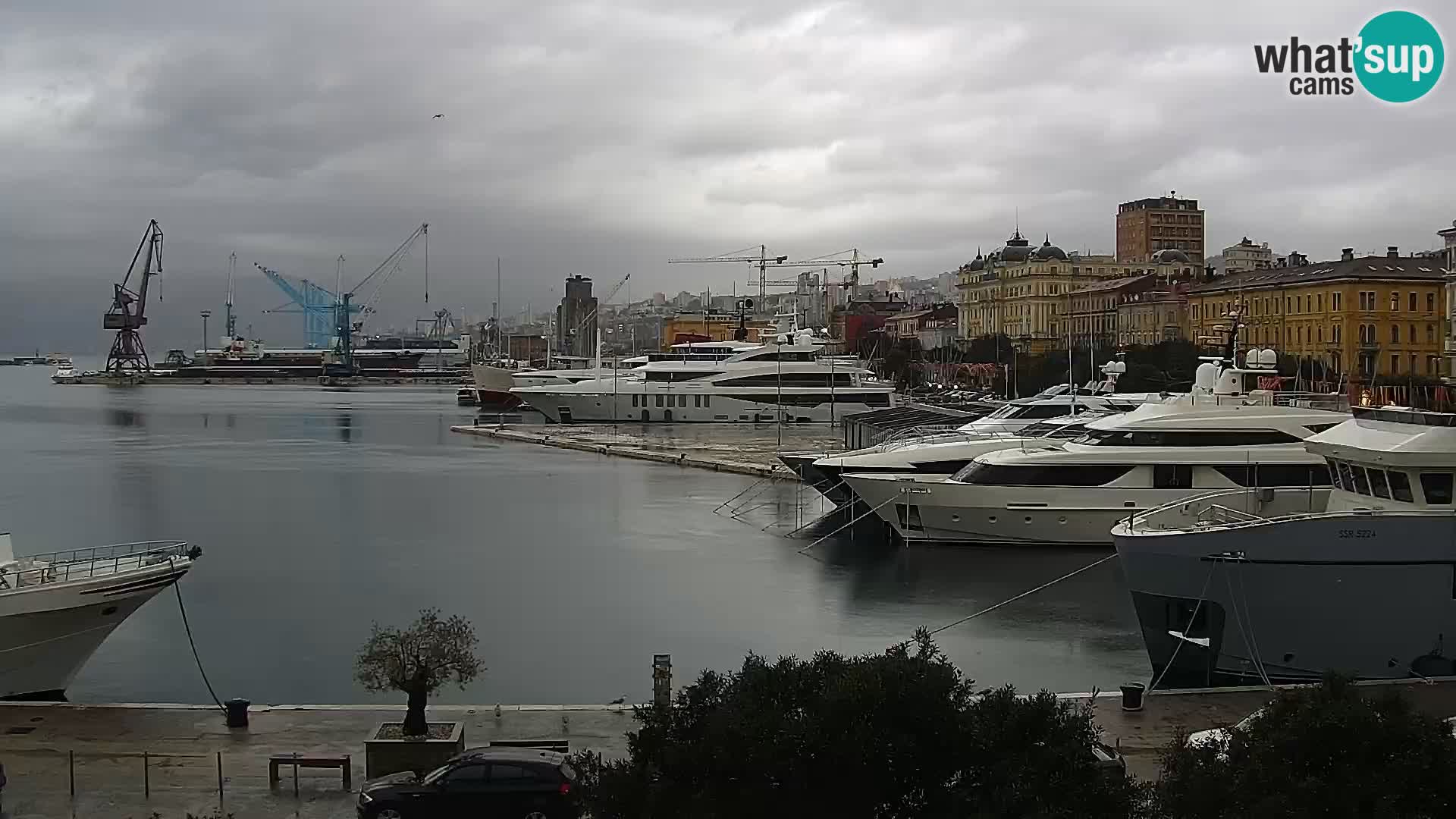 Riva in Marina v Reki – Spletna kamera v živo Hrvaška