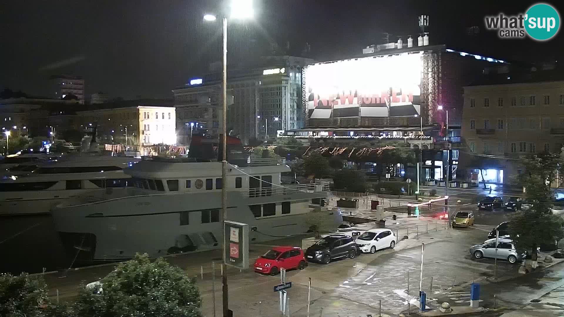 La Riva et Marina à Rijeka – Live Webcam Croatie