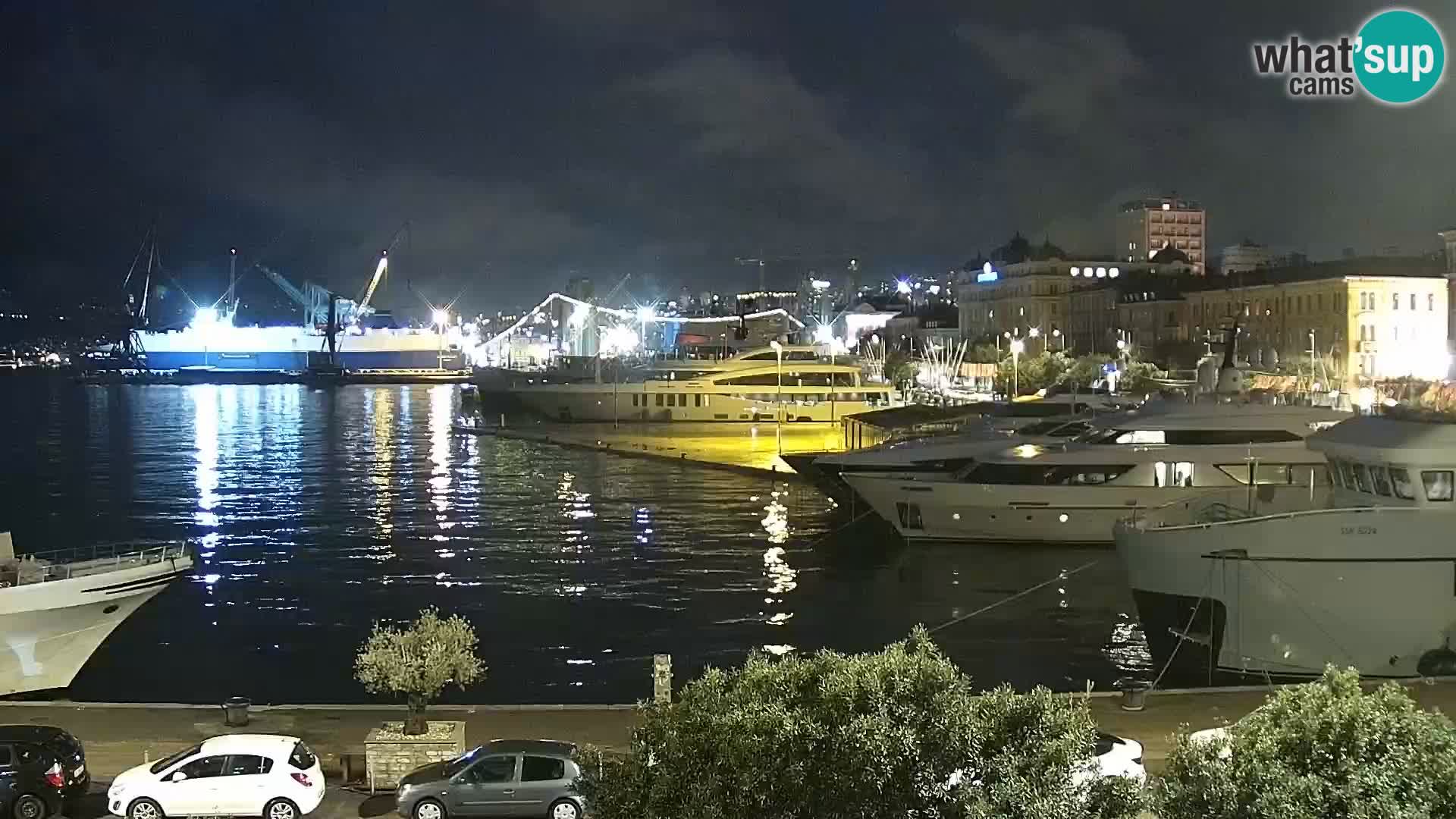 La Riva et Marina à Rijeka – Live Webcam Croatie