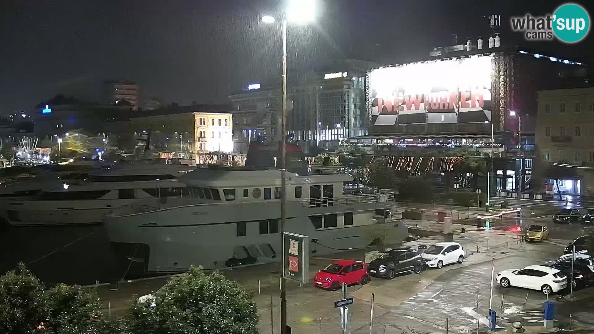 La Riva et Marina à Rijeka – Live Webcam Croatie