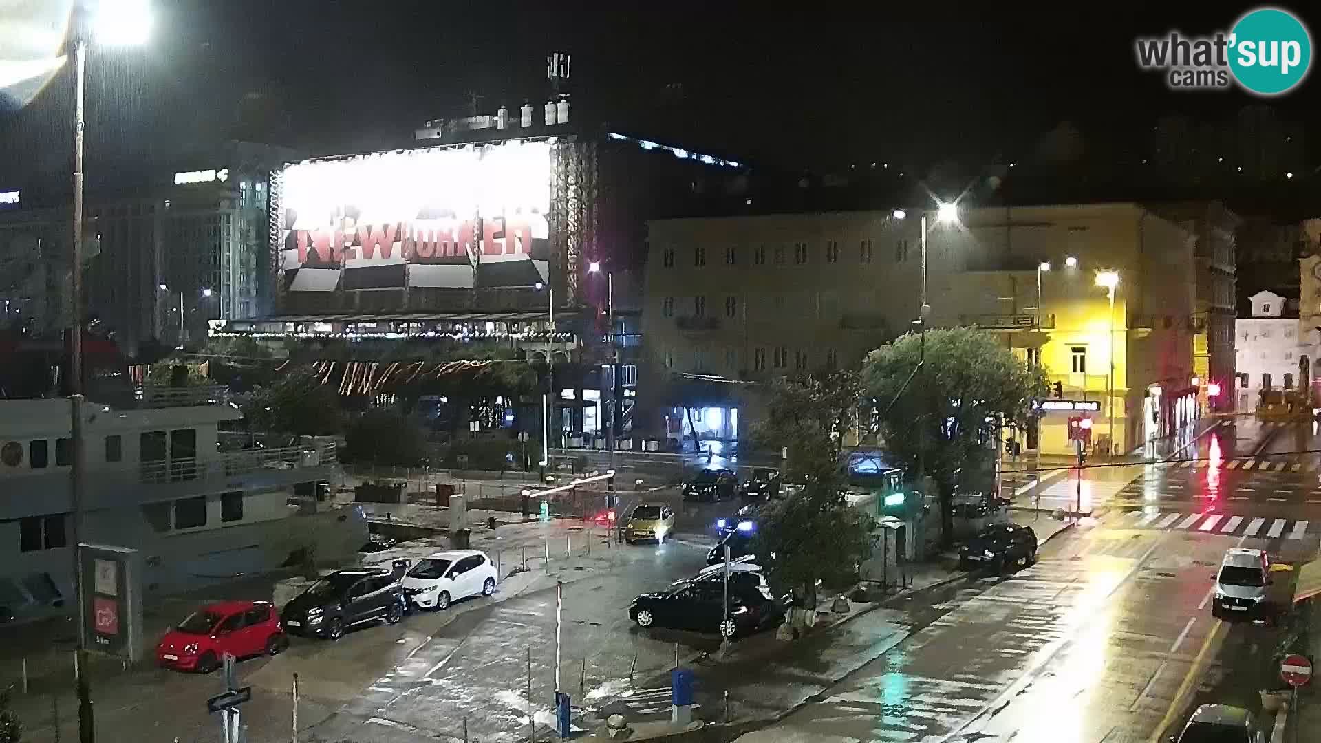 The Riva and Marina in Rijeka  – Live Webcam Croatia
