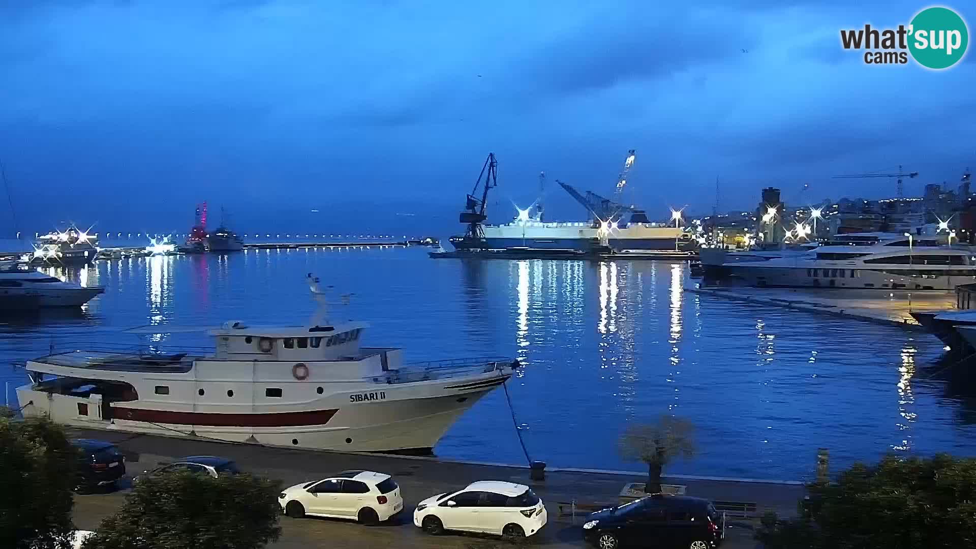 The Riva and Marina in Rijeka  – Live Webcam Croatia
