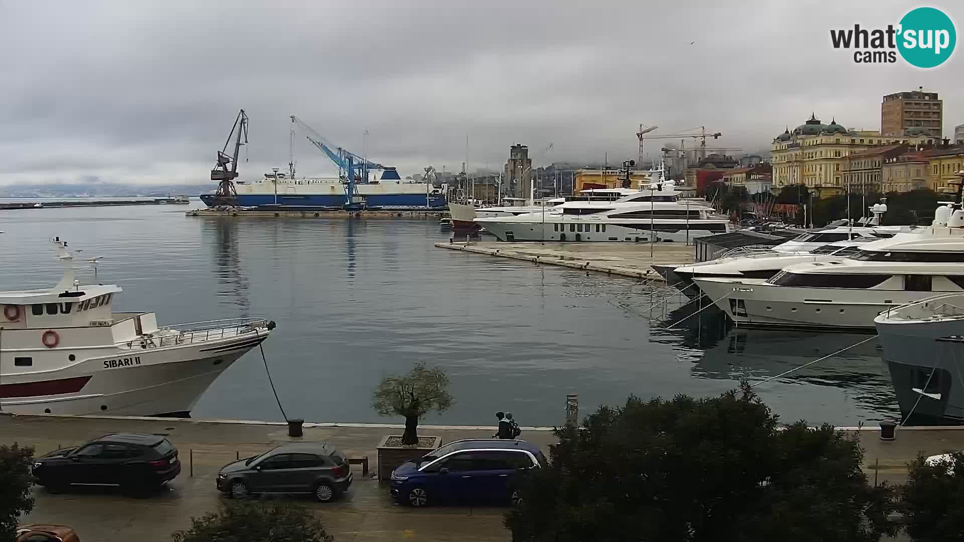 Die Riva und Marina in Rijeka – Live Webcam Kroatien